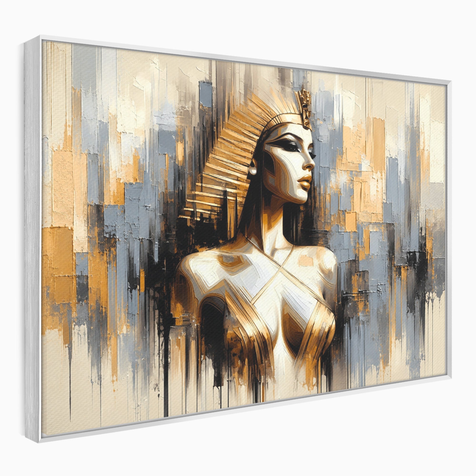 Tablou Canvas Premium LuxCanva® T1049, Femeia Faraonului, Regina, Egipt, Portret, Istorie, Dormitor, Culori Vibrante