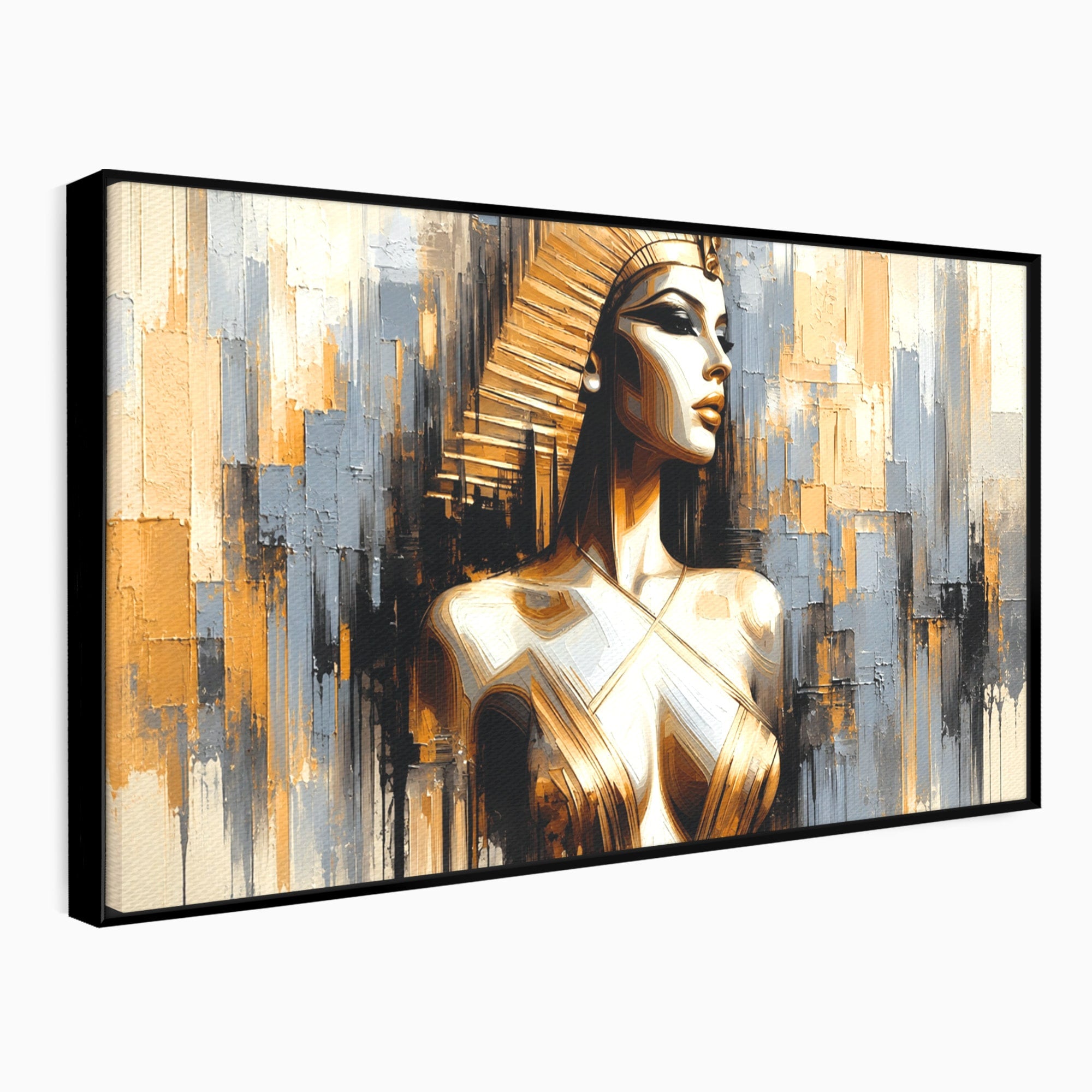 Tablou Canvas Premium LuxCanva® T1049, Femeia Faraonului, Regina, Egipt, Portret, Istorie, Dormitor, Culori Vibrante