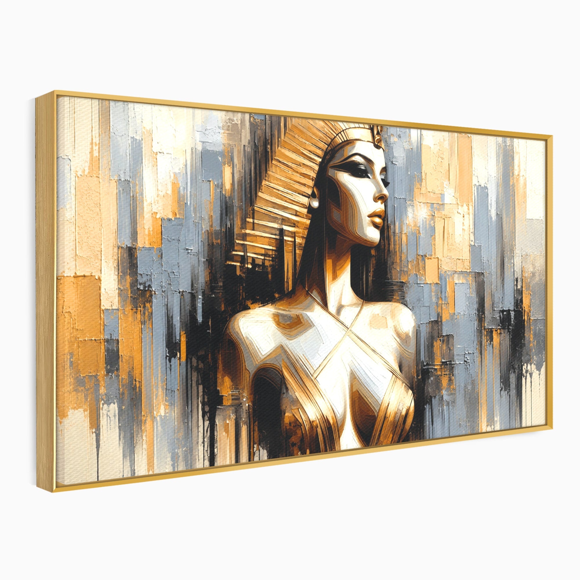 Tablou Canvas Premium LuxCanva® T1049, Femeia Faraonului, Regina, Egipt, Portret, Istorie, Dormitor, Culori Vibrante