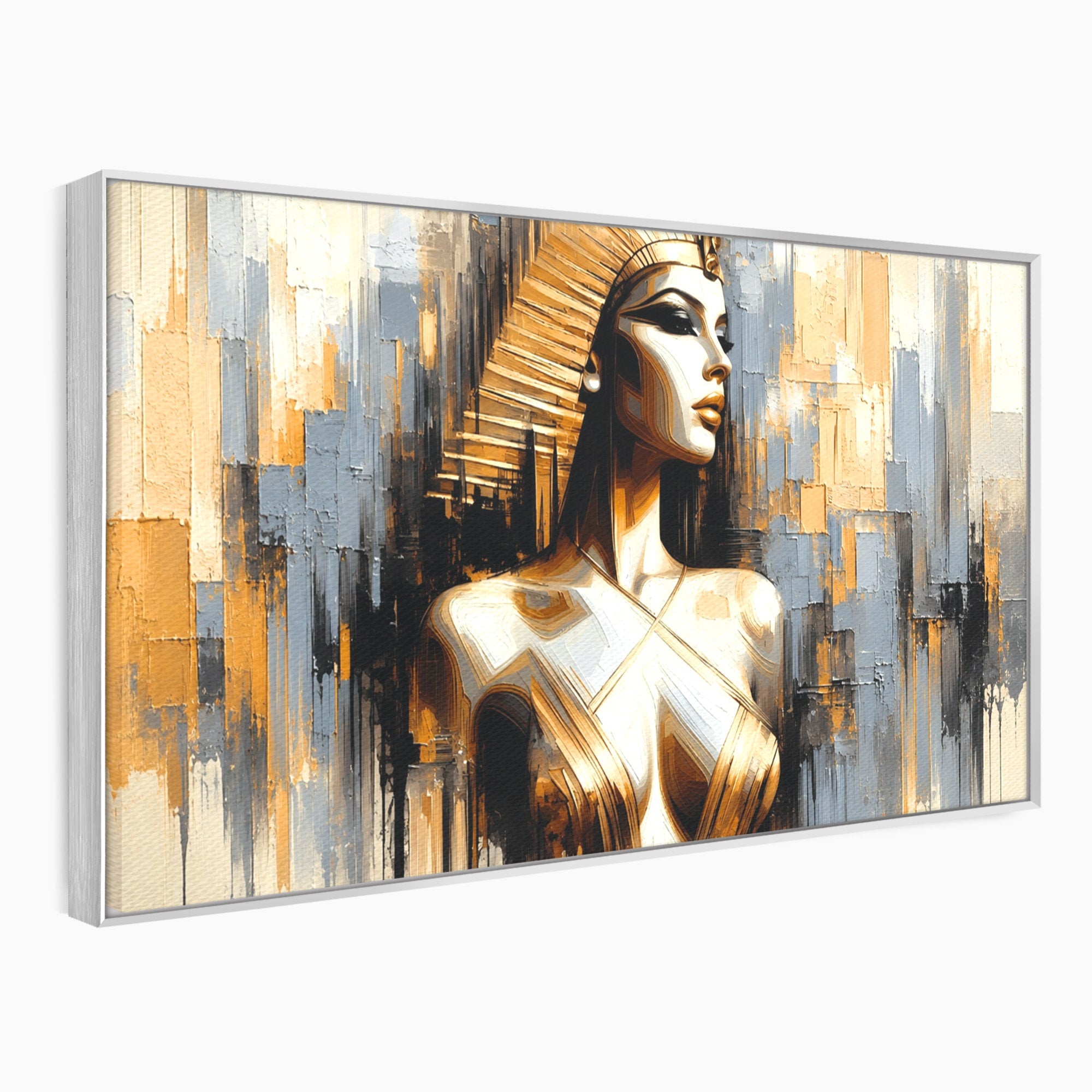Tablou Canvas Premium LuxCanva® T1049, Femeia Faraonului, Regina, Egipt, Portret, Istorie, Dormitor, Culori Vibrante