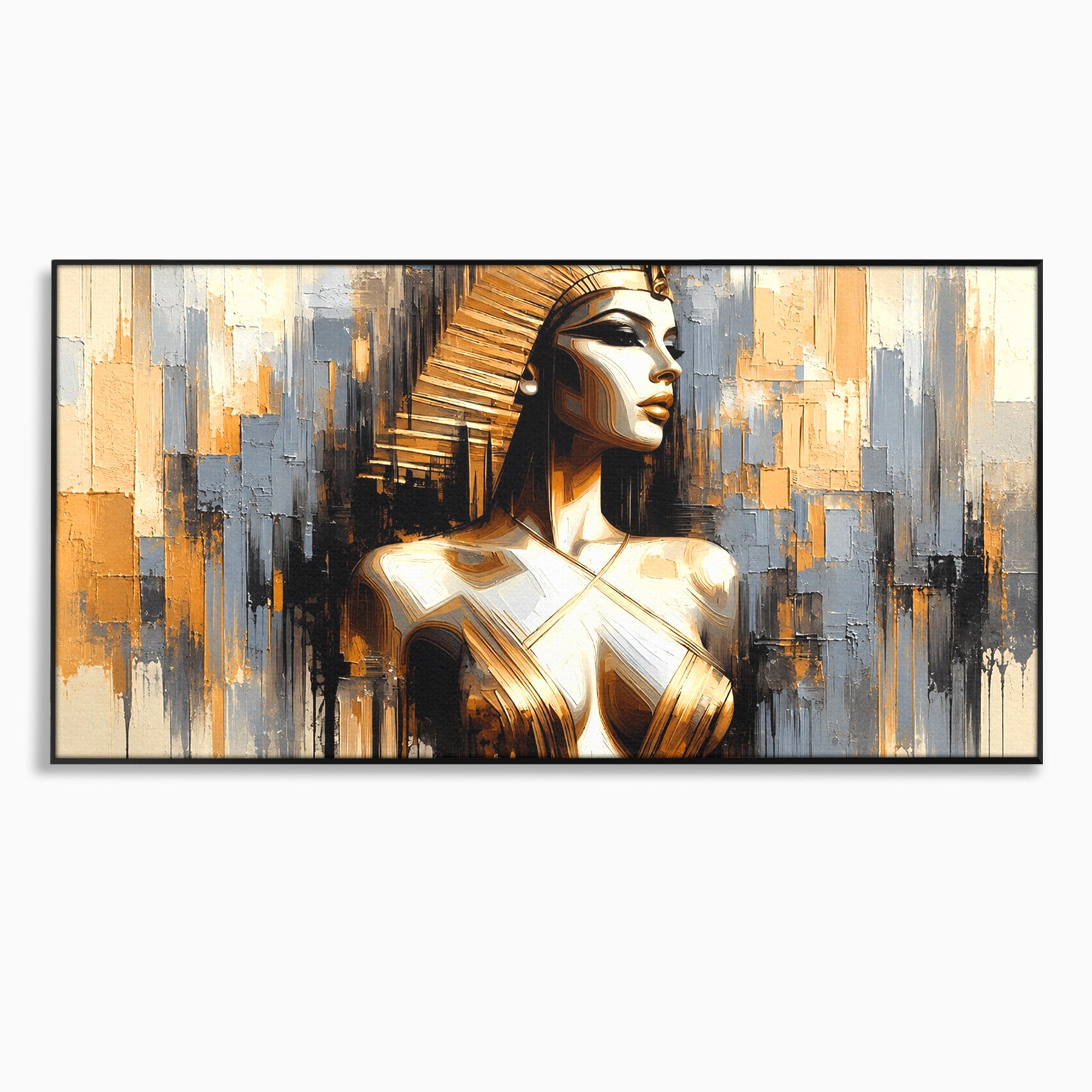Tablou Canvas Premium LuxCanva® T1049, Femeia Faraonului, Regina, Egipt, Portret, Istorie, Dormitor, Culori Vibrante