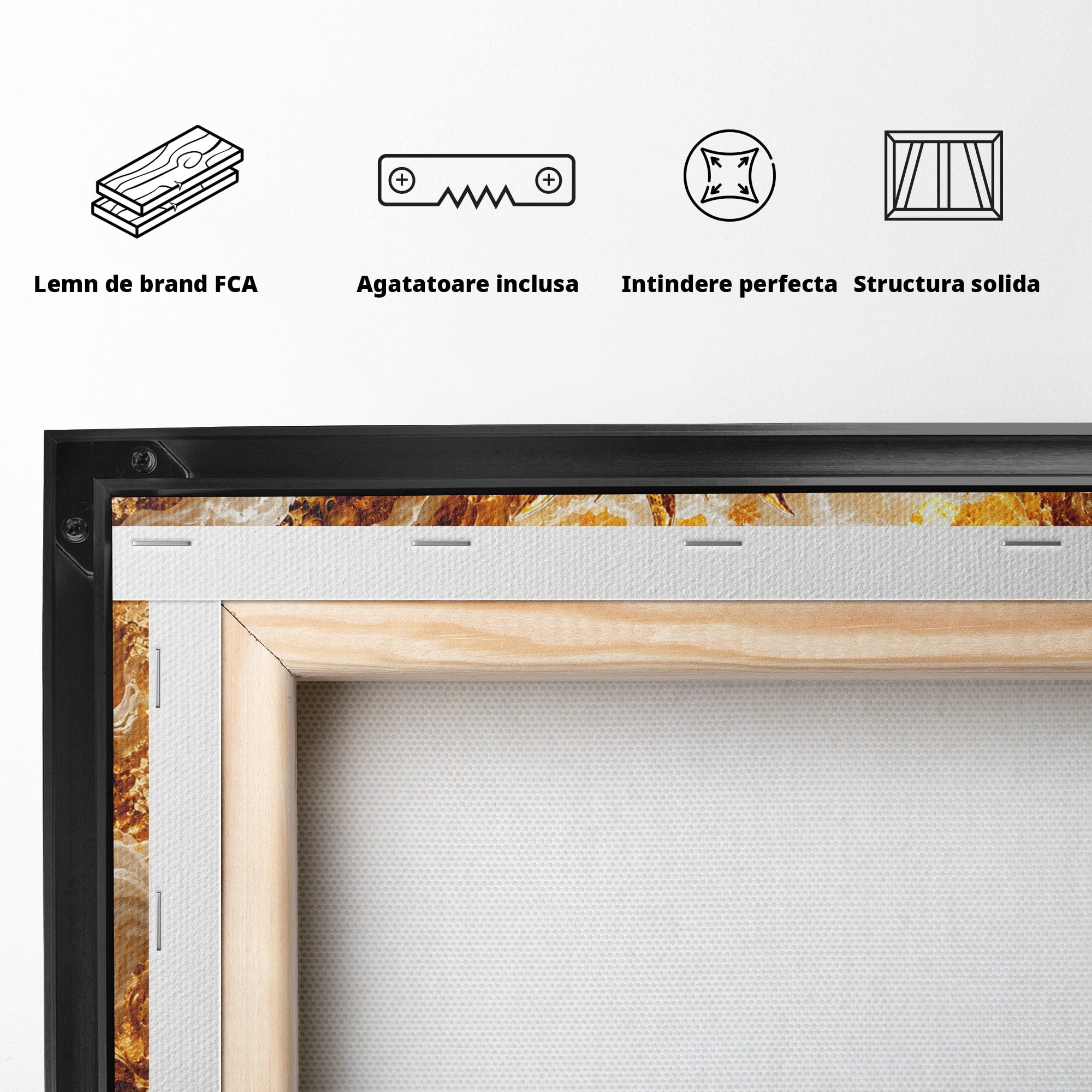 Tablou Canvas Premium LuxCanva® T1050, Regina Egipteana Cu Pisica, Egipt, Pisica, Soare, Mitologie, Dormitor, Culori Vibrante