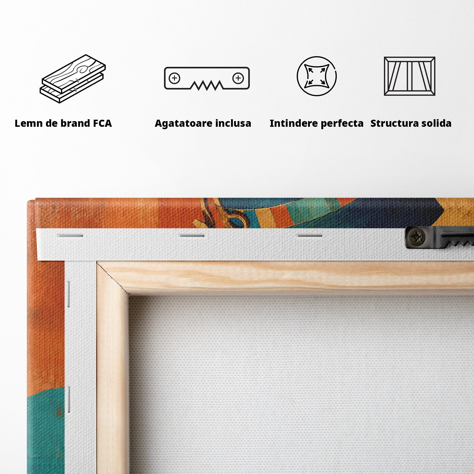 Tablou Canvas Premium LuxCanva® T1052, Frumusetea Nilului, Egipt, Portret, Antichitate, Eleganta, Living, Culori Vibrante