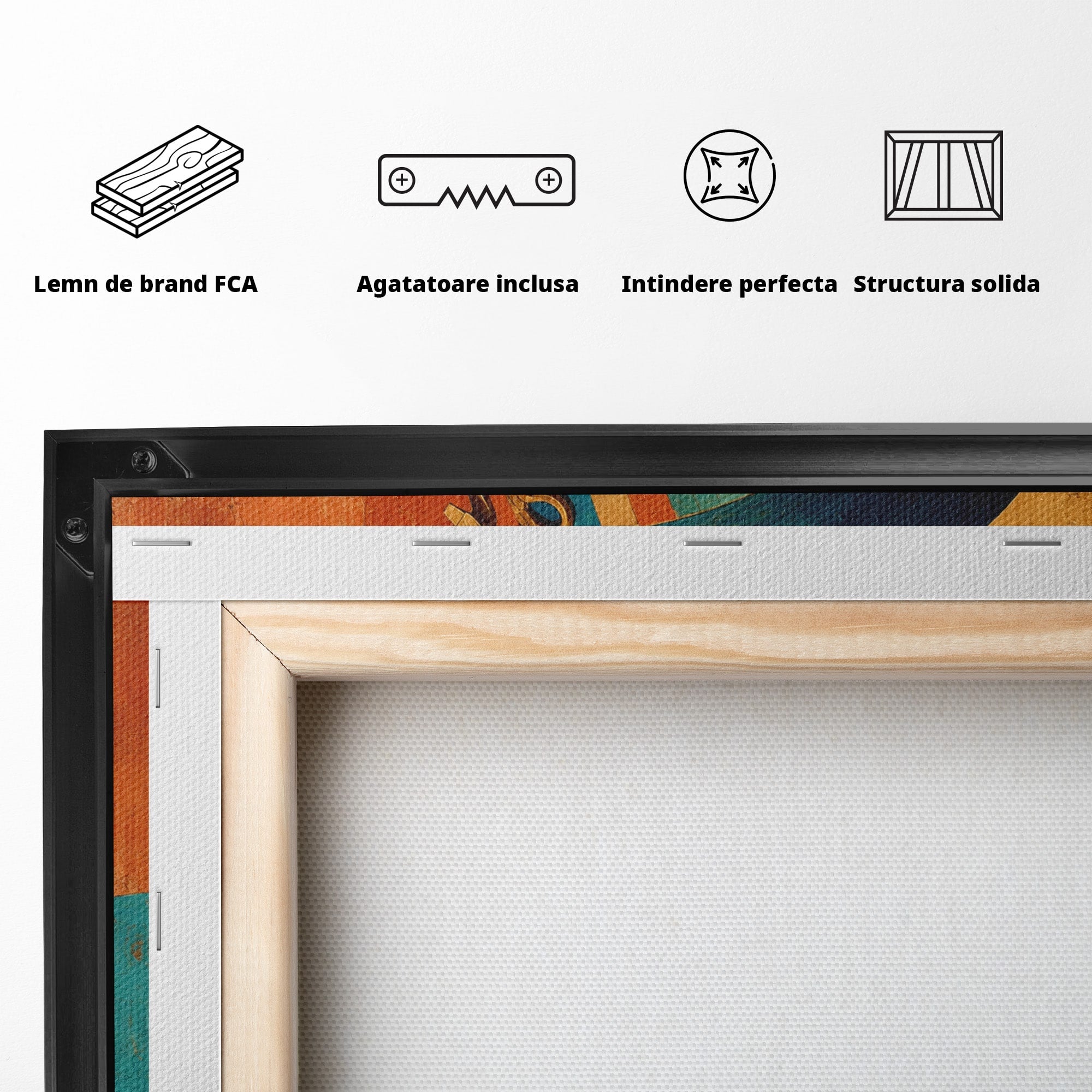 Tablou Canvas Premium LuxCanva® T1052, Frumusetea Nilului, Egipt, Portret, Antichitate, Eleganta, Living, Culori Vibrante
