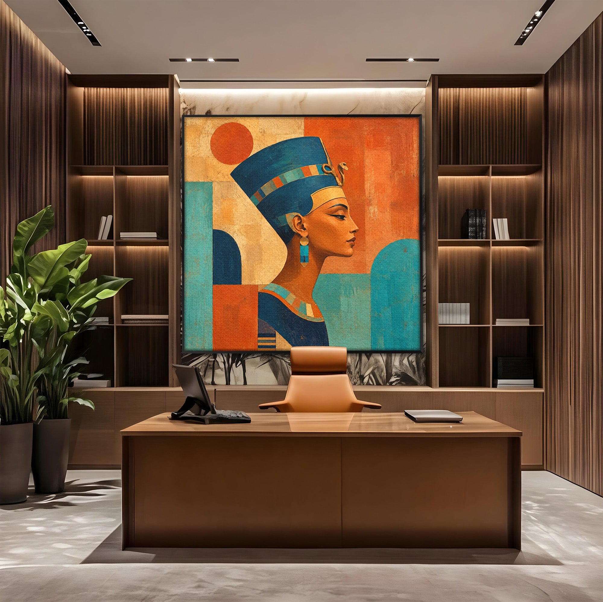 Tablou Canvas Premium LuxCanva® T1052, Frumusetea Nilului, Egipt, Portret, Antichitate, Eleganta, Living, Culori Vibrante