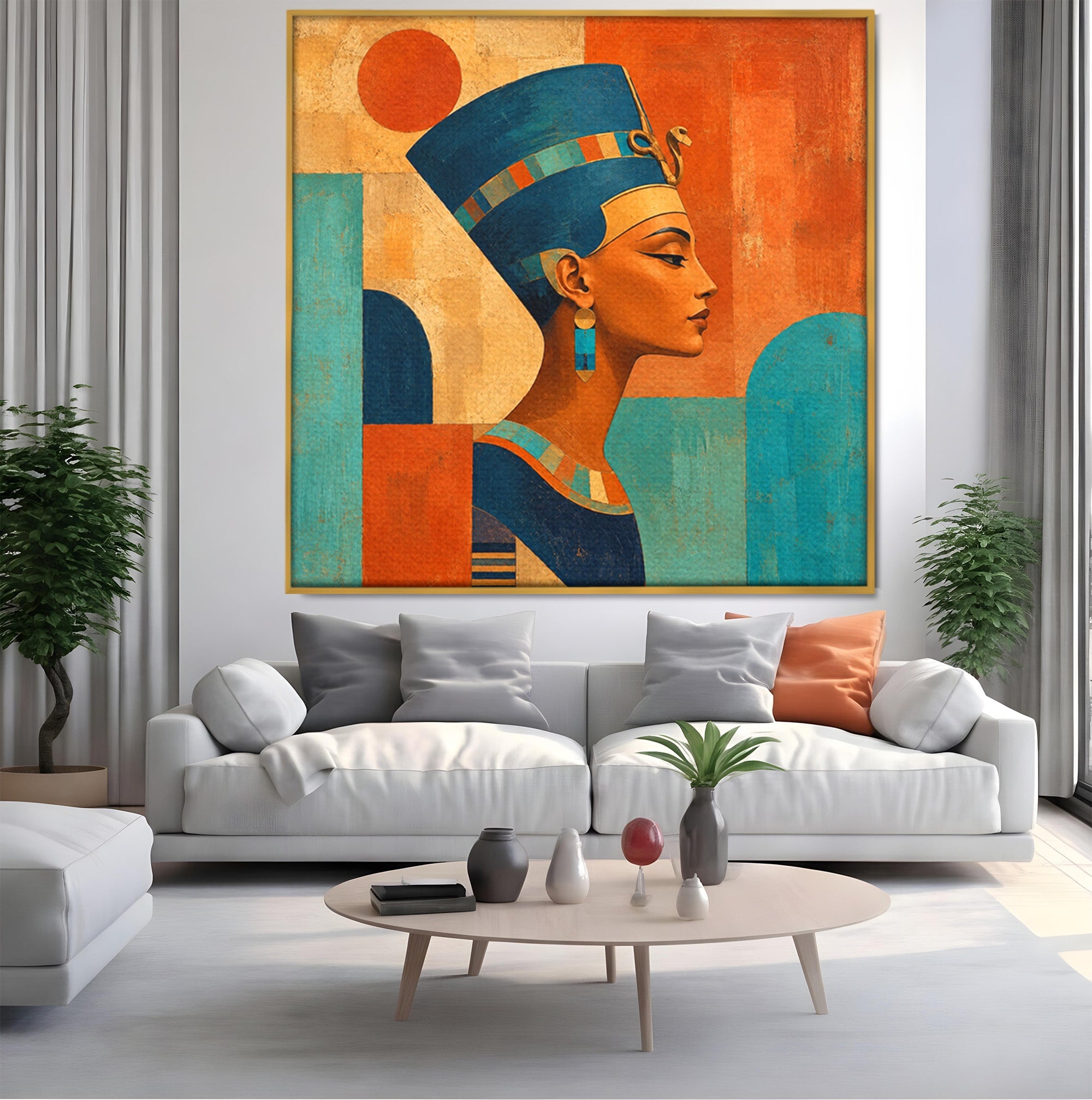 Tablou Canvas Premium LuxCanva® T1052, Frumusetea Nilului, Egipt, Portret, Antichitate, Eleganta, Living, Culori Vibrante