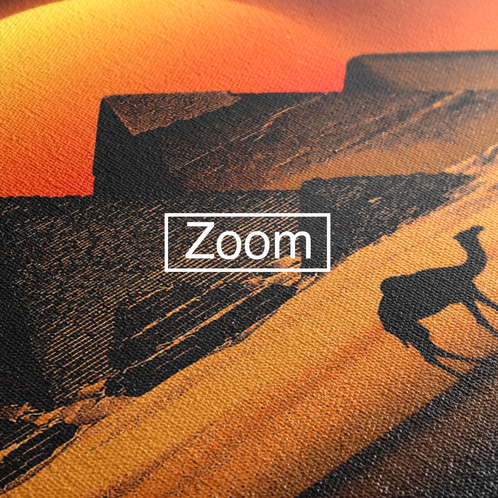 Tablou Canvas Premium LuxCanva® T1053, Apus Peste Piramide, Piramide, Apus, Desert, Camel, Living, Culori Vibrante