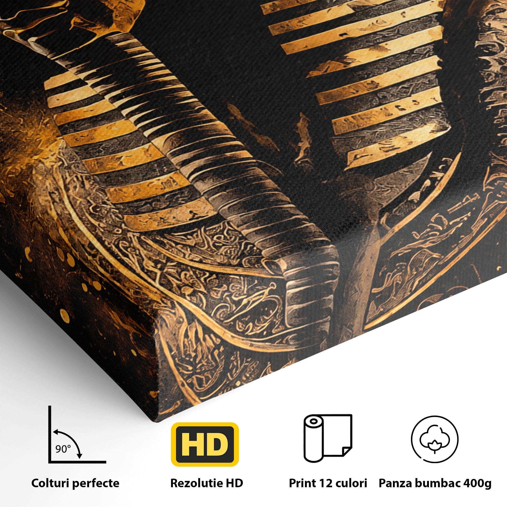 Tablou Canvas Premium LuxCanva® T1056, Faraonul Misterios, Faraon, Egipt, Antichitate, Mister, Birou, Culori Vibrante