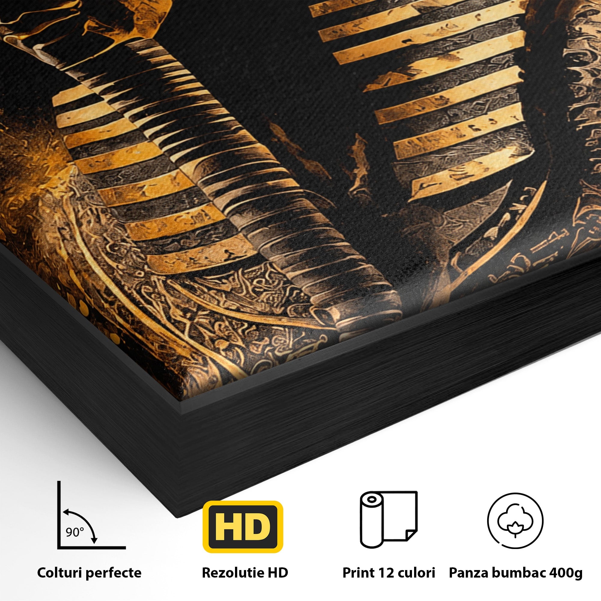 Tablou Canvas Premium LuxCanva® T1056, Faraonul Misterios, Faraon, Egipt, Antichitate, Mister, Birou, Culori Vibrante
