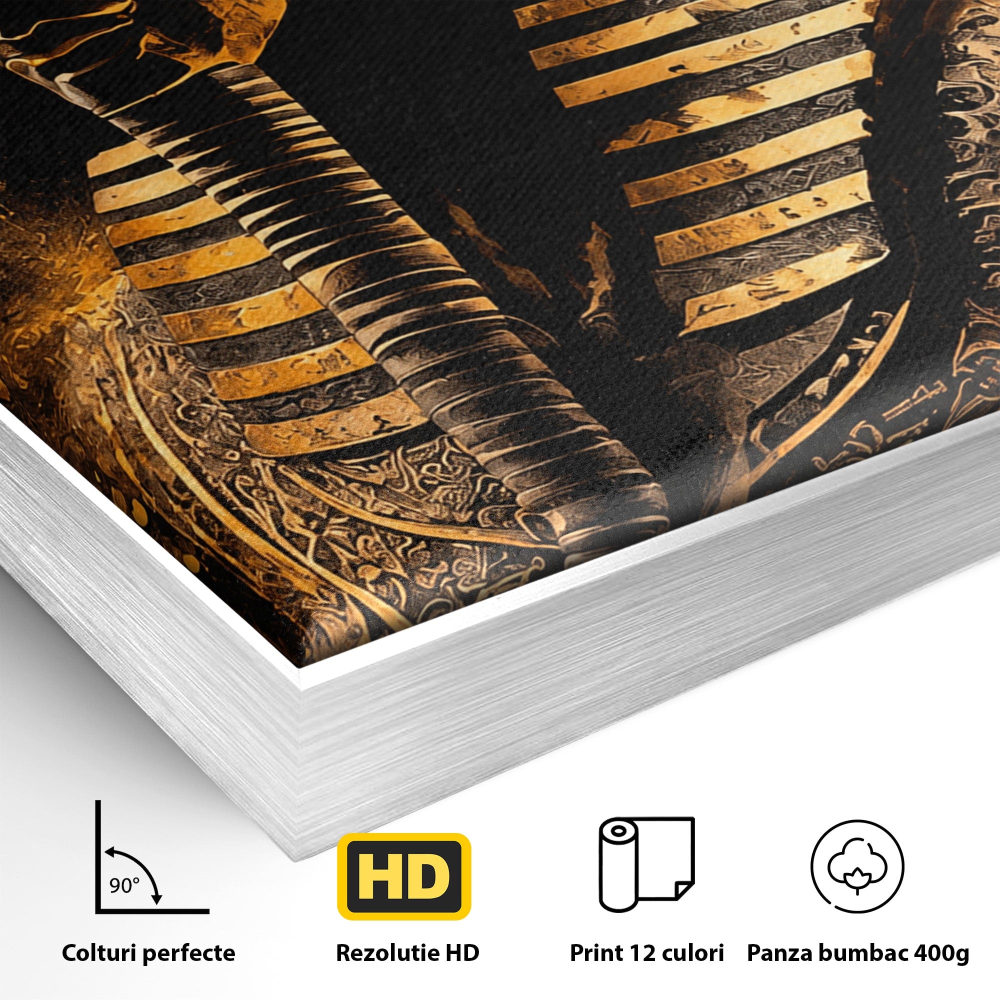 Tablou Canvas Premium LuxCanva® T1056, Faraonul Misterios, Faraon, Egipt, Antichitate, Mister, Birou, Culori Vibrante