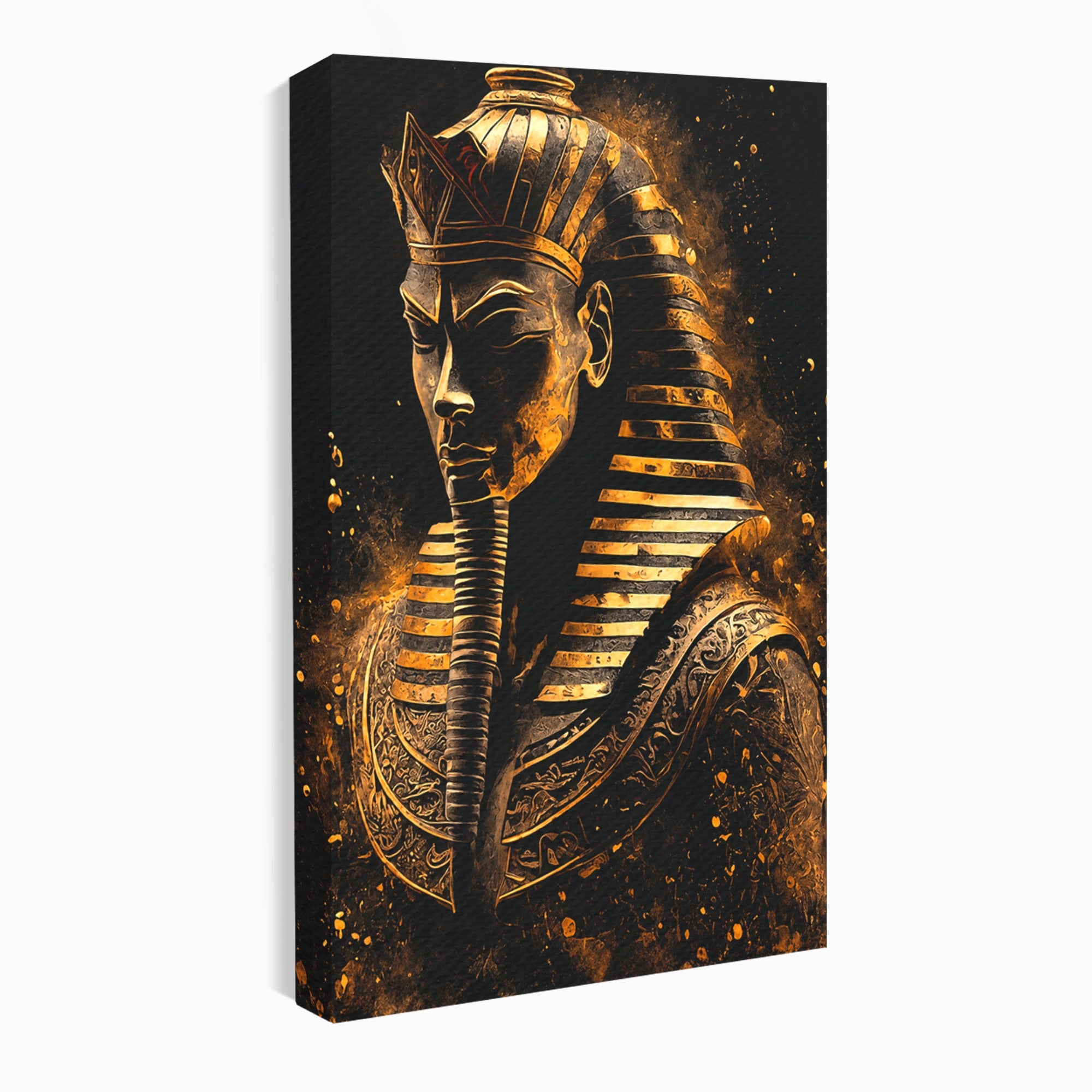 Tablou Canvas Premium LuxCanva® T1056, Faraonul Misterios, Faraon, Egipt, Antichitate, Mister, Birou, Culori Vibrante