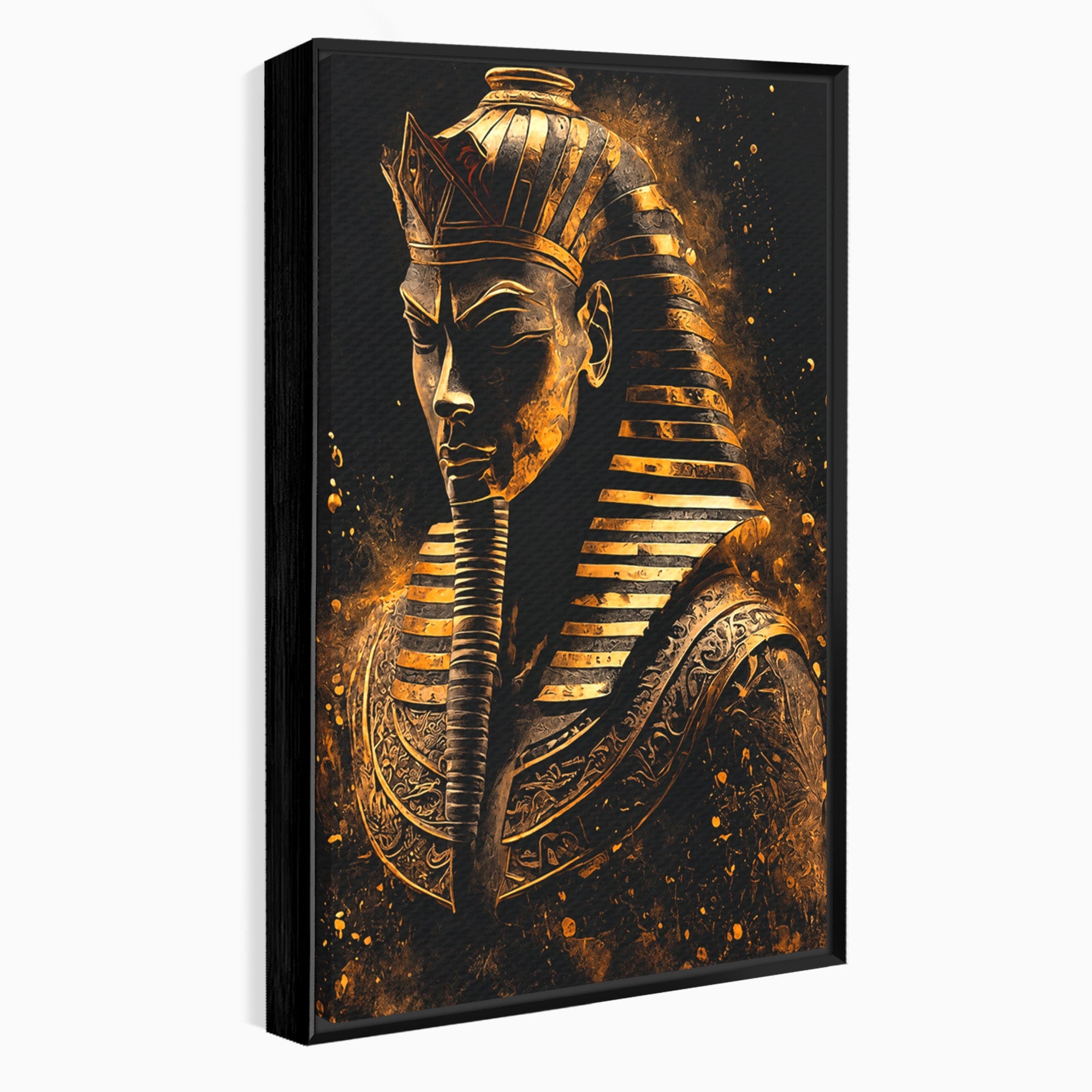 Tablou Canvas Premium LuxCanva® T1056, Faraonul Misterios, Faraon, Egipt, Antichitate, Mister, Birou, Culori Vibrante