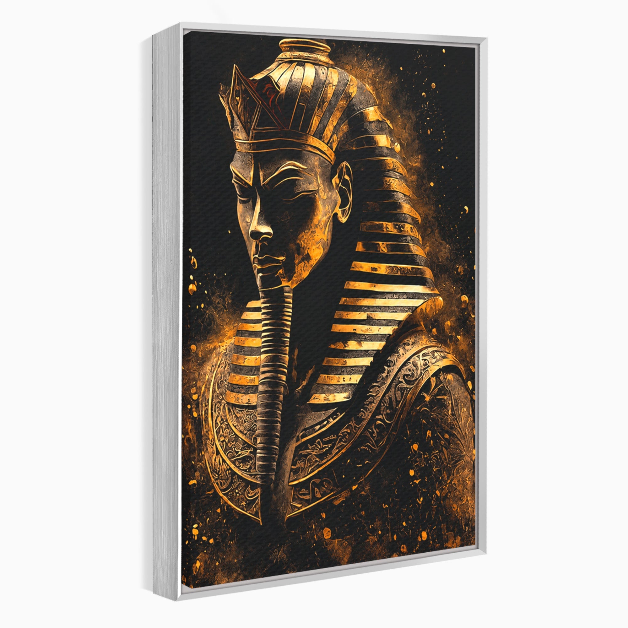 Tablou Canvas Premium LuxCanva® T1056, Faraonul Misterios, Faraon, Egipt, Antichitate, Mister, Birou, Culori Vibrante