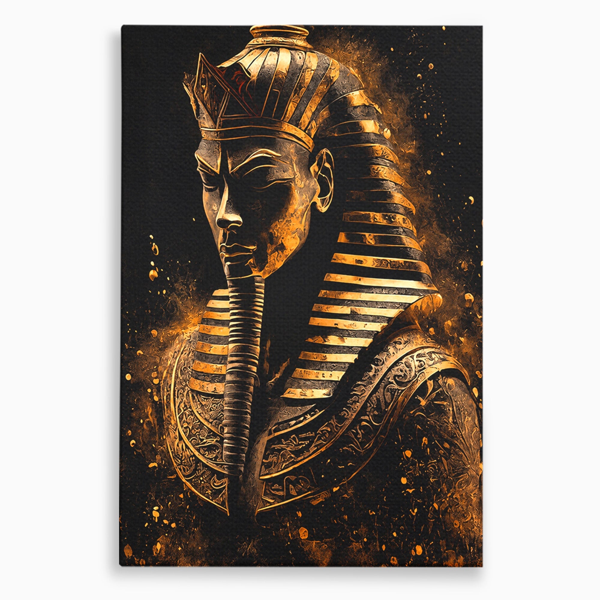 Tablou Canvas Premium LuxCanva® T1056, Faraonul Misterios, Faraon, Egipt, Antichitate, Mister, Birou, Culori Vibrante
