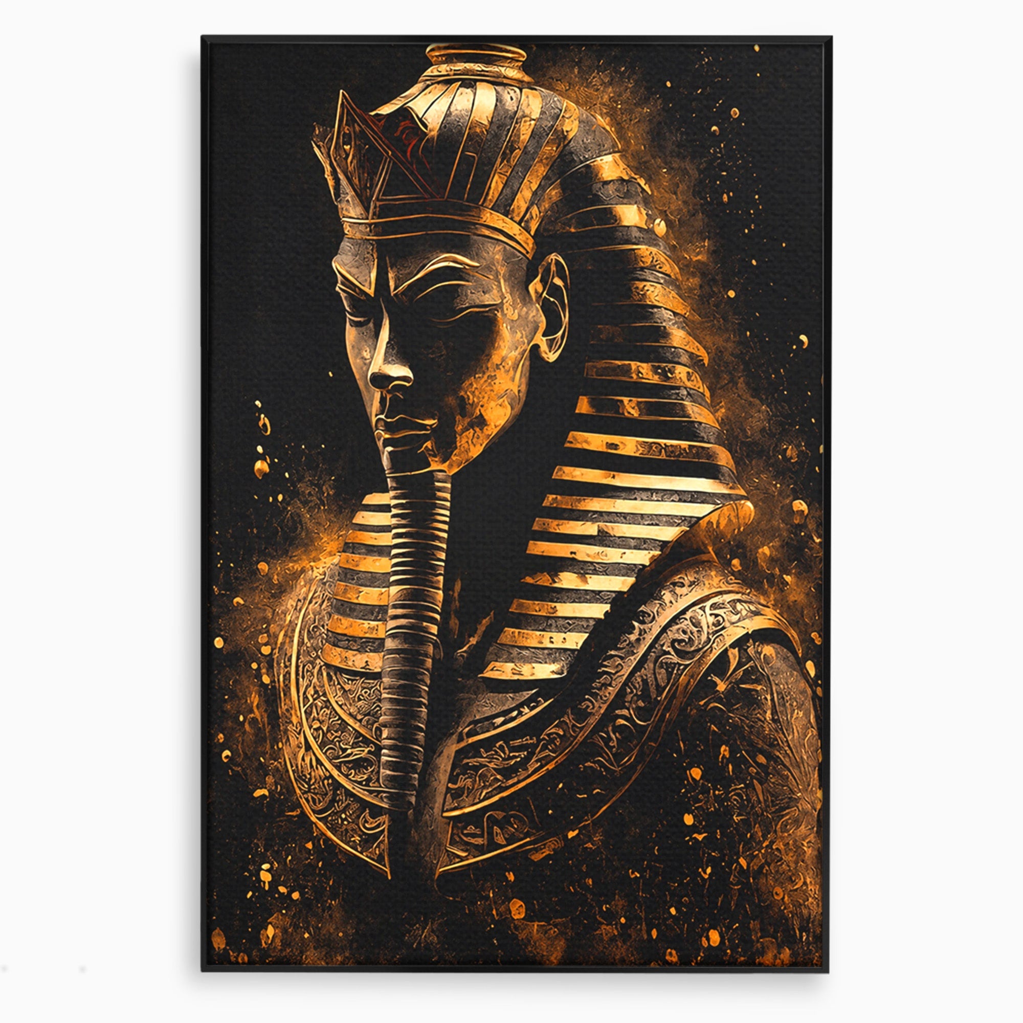 Tablou Canvas Premium LuxCanva® T1056, Faraonul Misterios, Faraon, Egipt, Antichitate, Mister, Birou, Culori Vibrante