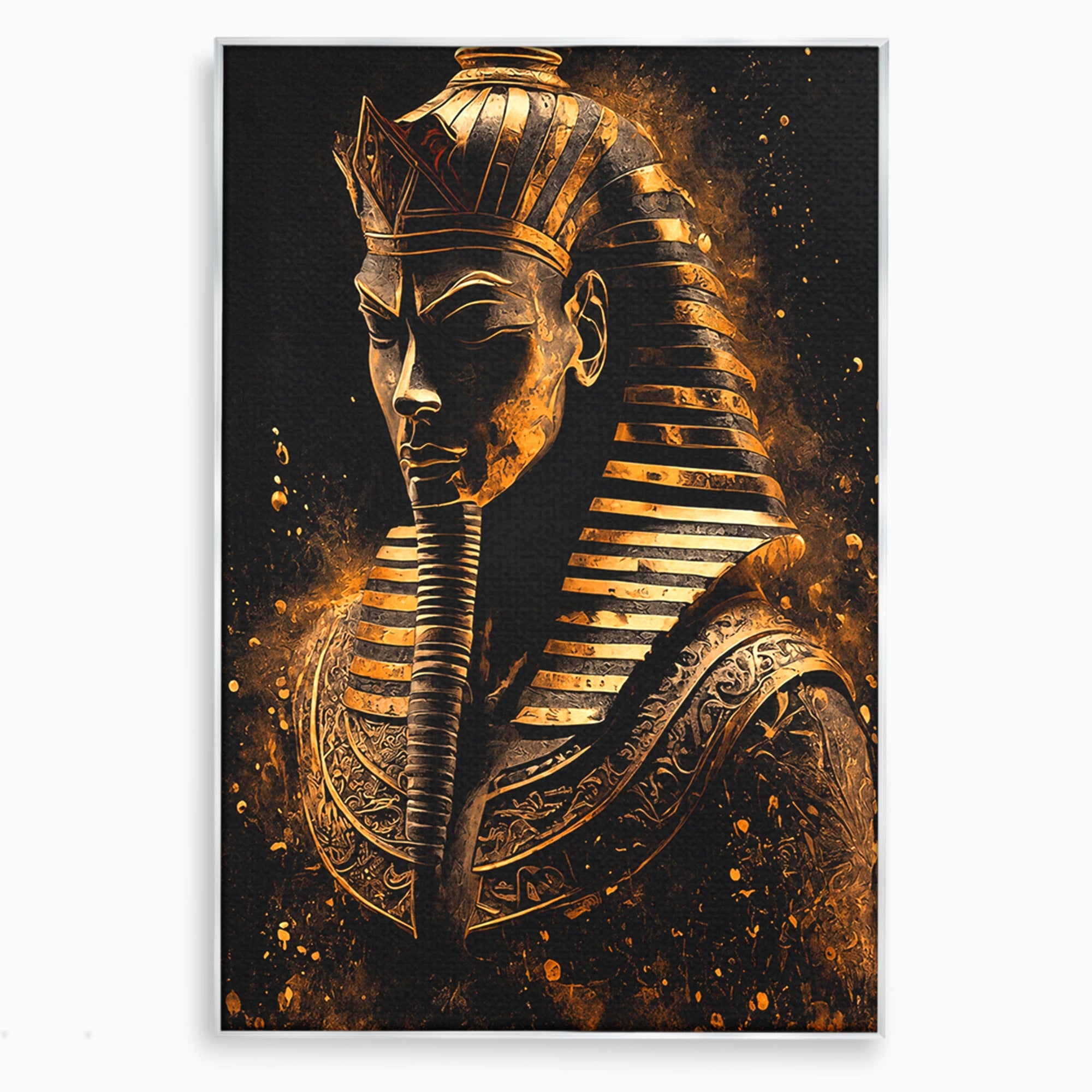 Tablou Canvas Premium LuxCanva® T1056, Faraonul Misterios, Faraon, Egipt, Antichitate, Mister, Birou, Culori Vibrante