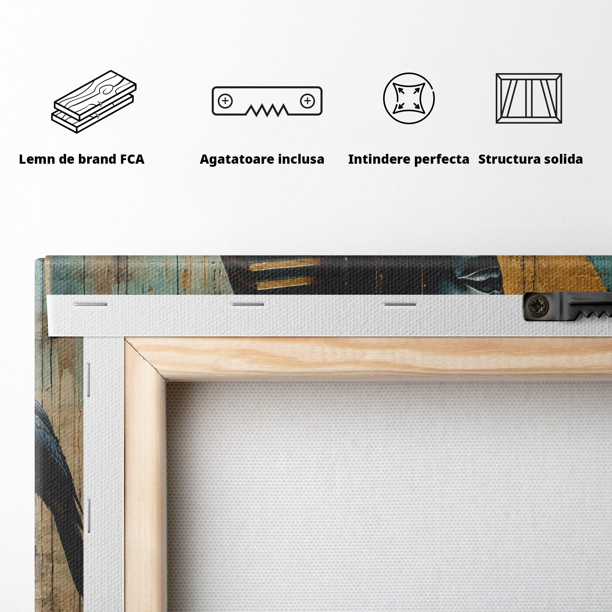 Tablou Canvas Premium LuxCanva® T1057, Faraon Egiptean Regal, Faraon, Egipt, Istoric, Antic, Dormitor, Culori Vibrante