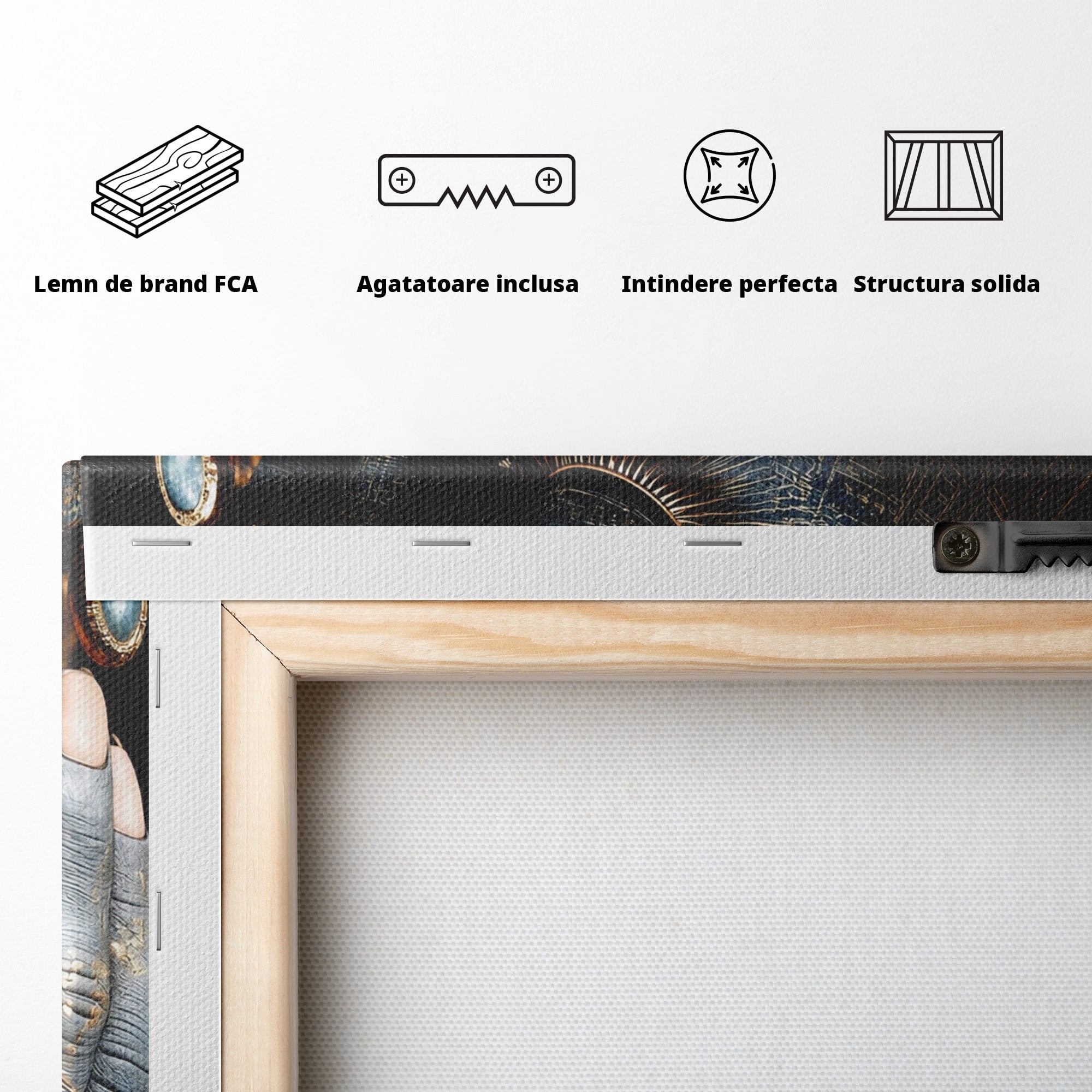 Tablou Canvas Premium LuxCanva® T1058, Misterul Faraonului, Egipt, Regina, Antichitate, Portret, Dormitor, Culori Vibrante