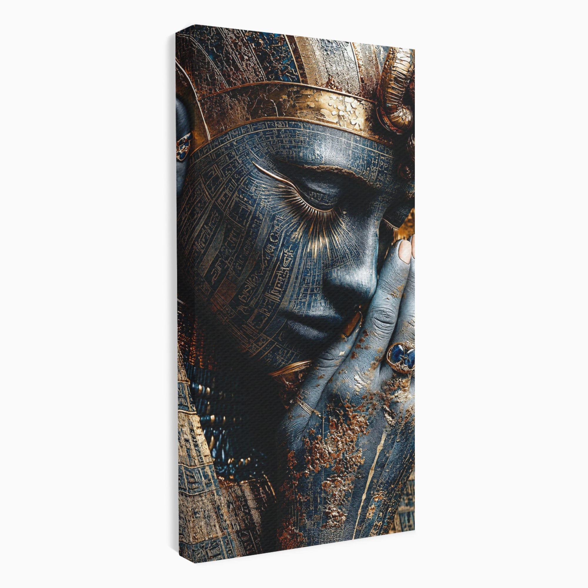 Tablou Canvas Premium LuxCanva® T1058, Misterul Faraonului, Egipt, Regina, Antichitate, Portret, Dormitor, Culori Vibrante