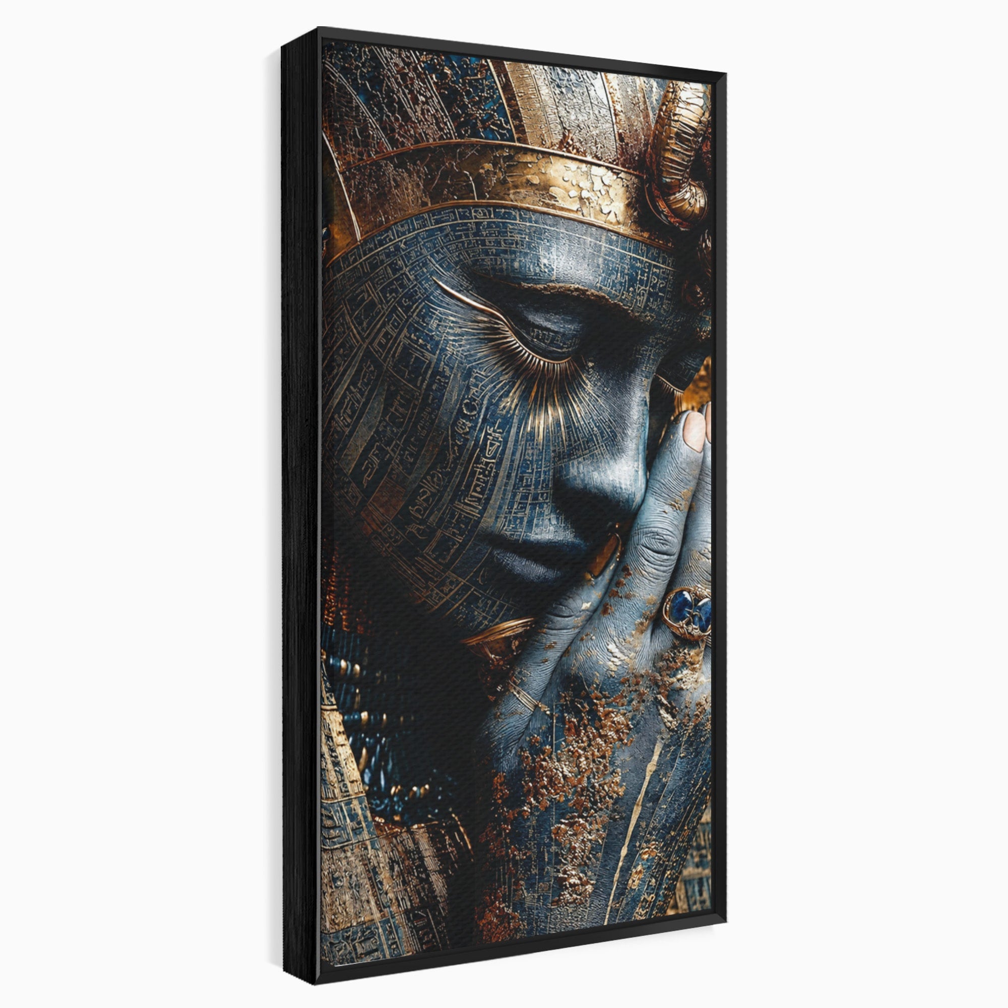 Tablou Canvas Premium LuxCanva® T1058, Misterul Faraonului, Egipt, Regina, Antichitate, Portret, Dormitor, Culori Vibrante