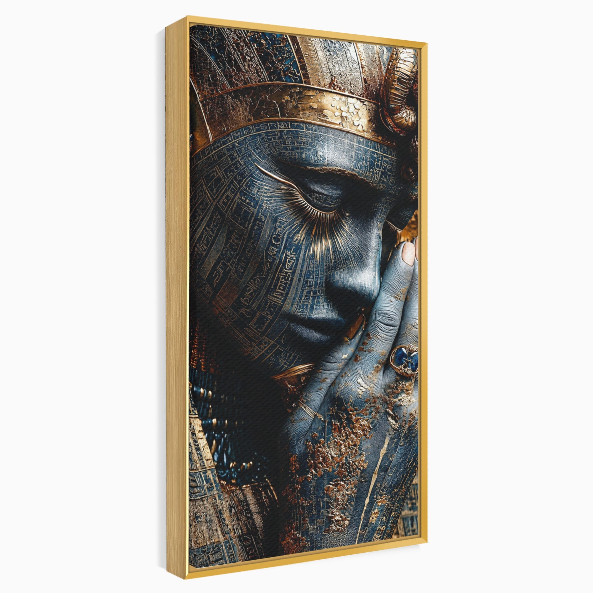 Tablou Canvas Premium LuxCanva® T1058, Misterul Faraonului, Egipt, Regina, Antichitate, Portret, Dormitor, Culori Vibrante