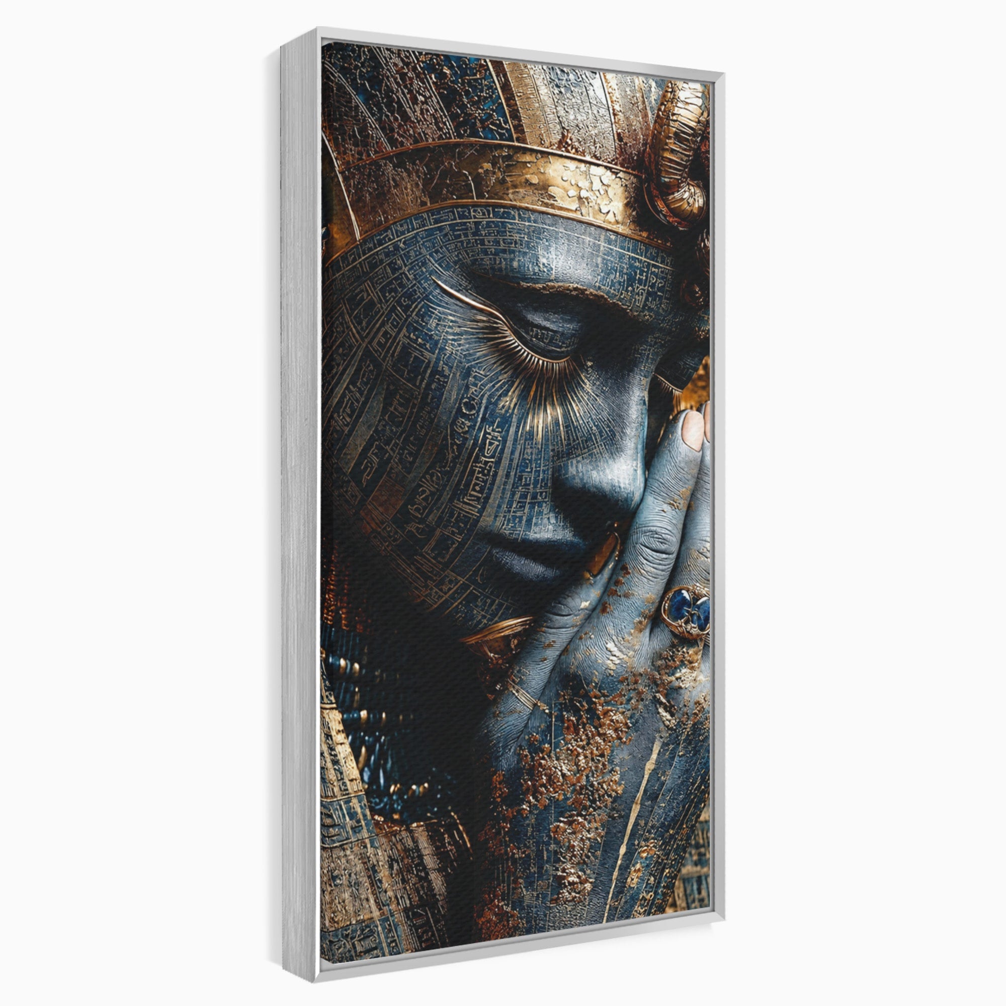 Tablou Canvas Premium LuxCanva® T1058, Misterul Faraonului, Egipt, Regina, Antichitate, Portret, Dormitor, Culori Vibrante