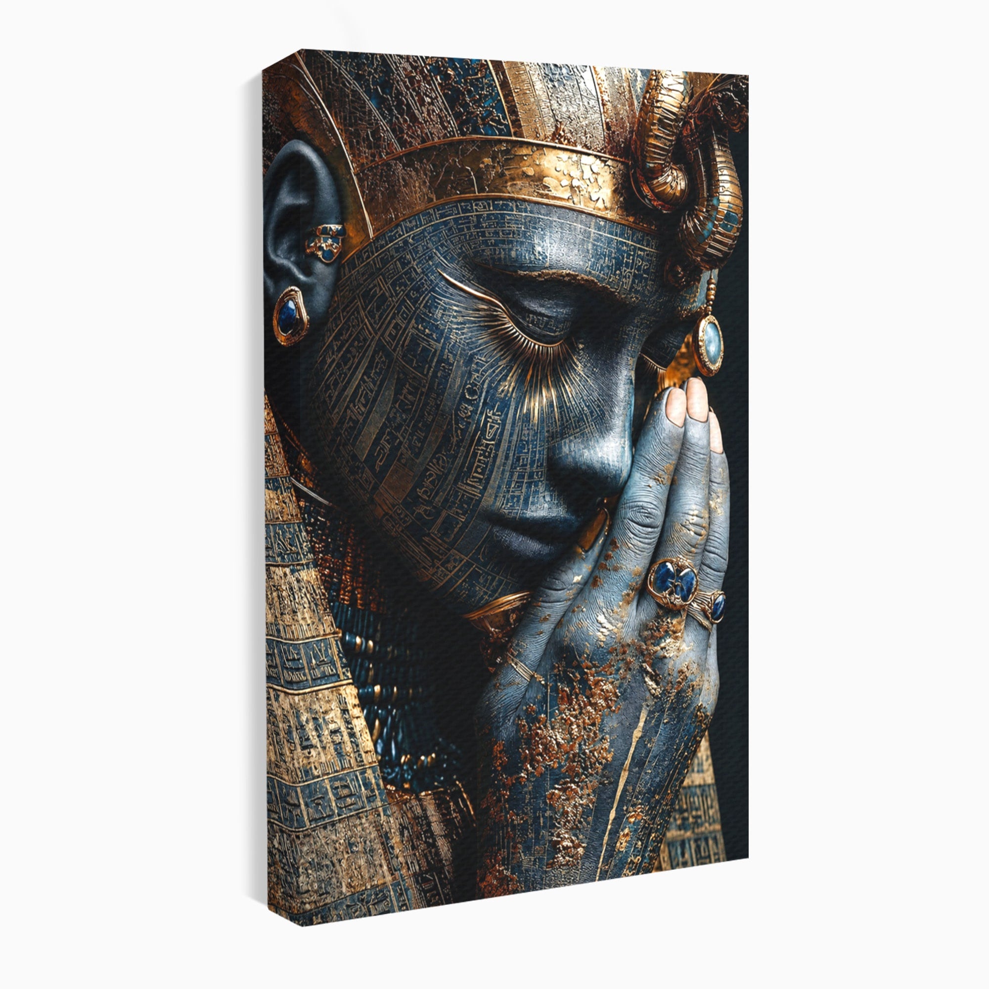 Tablou Canvas Premium LuxCanva® T1058, Misterul Faraonului, Egipt, Regina, Antichitate, Portret, Dormitor, Culori Vibrante
