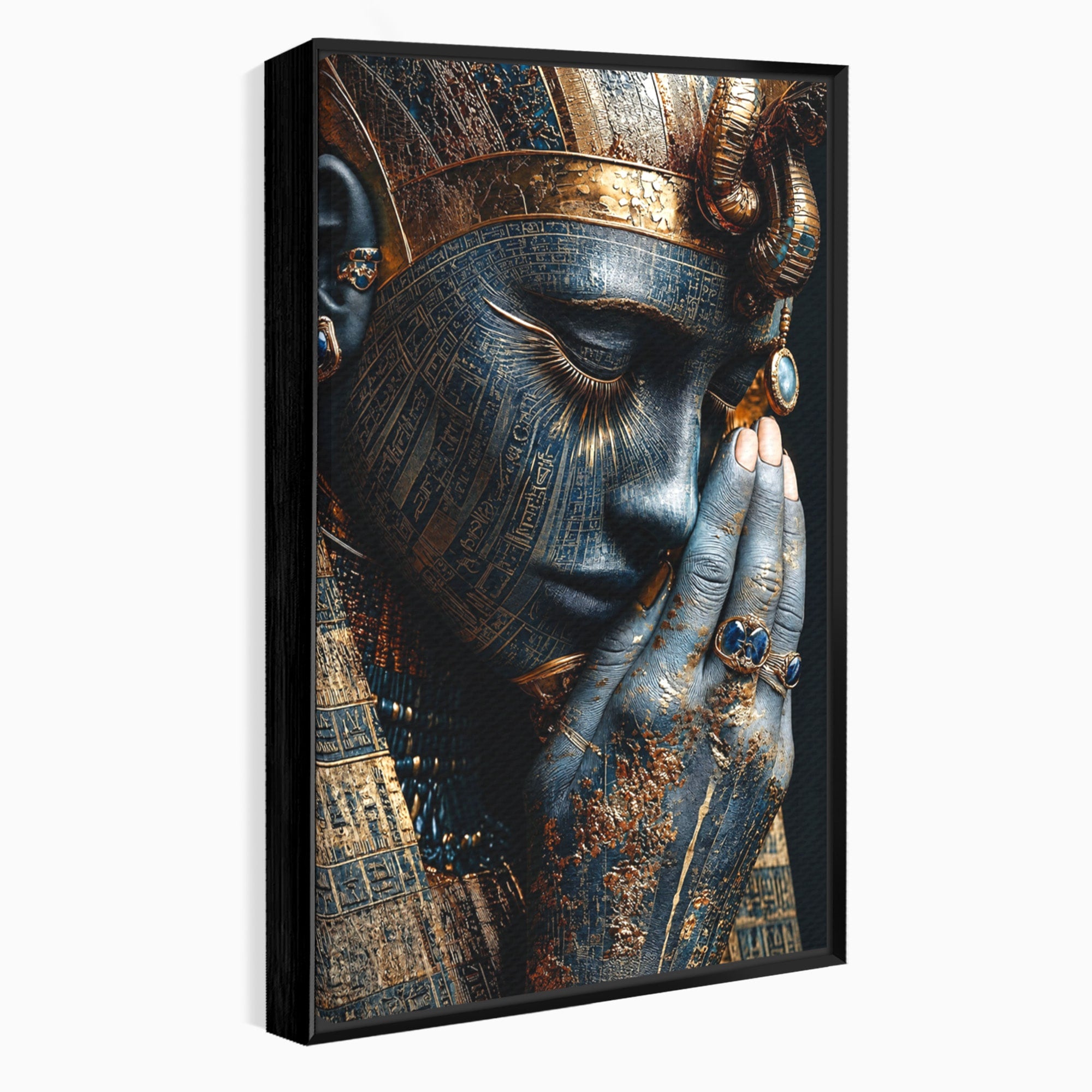 Tablou Canvas Premium LuxCanva® T1058, Misterul Faraonului, Egipt, Regina, Antichitate, Portret, Dormitor, Culori Vibrante