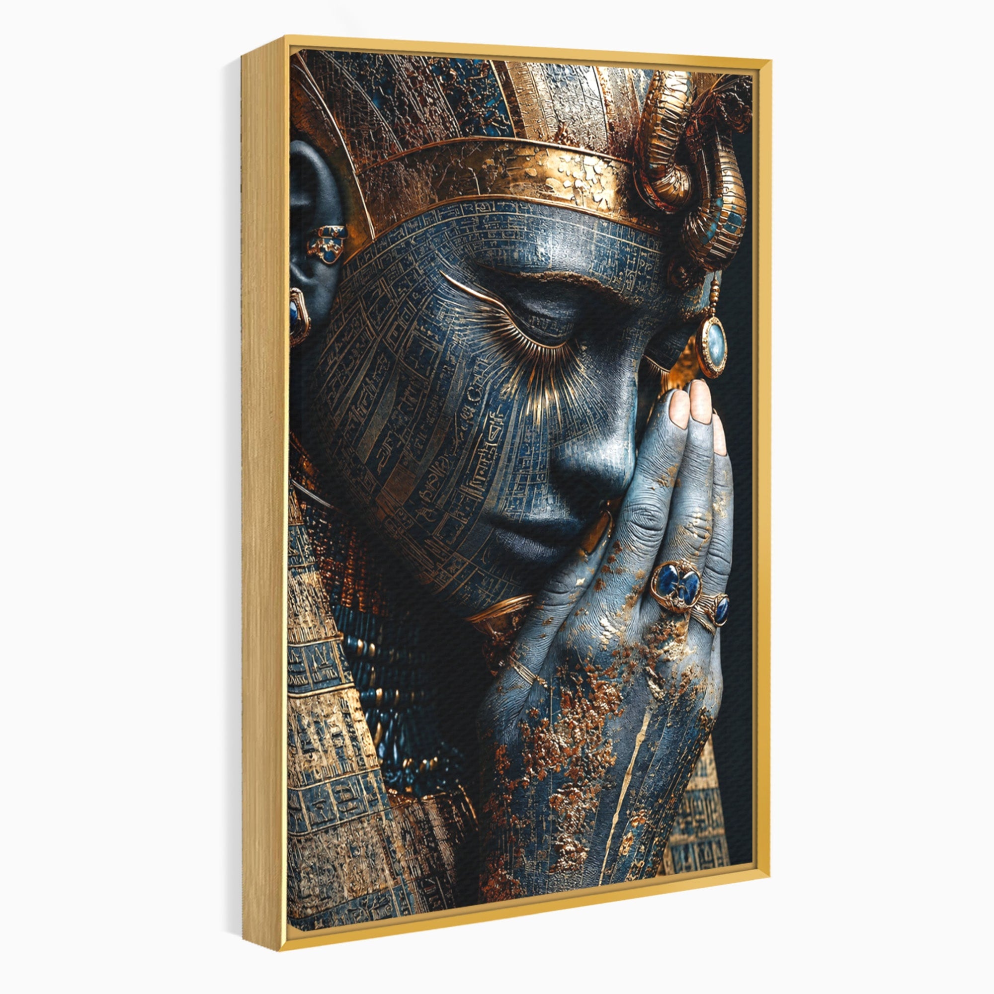 Tablou Canvas Premium LuxCanva® T1058, Misterul Faraonului, Egipt, Regina, Antichitate, Portret, Dormitor, Culori Vibrante