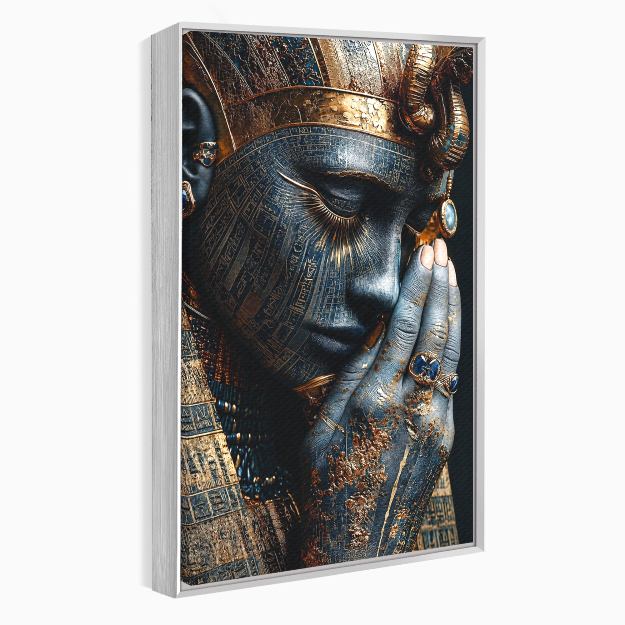 Tablou Canvas Premium LuxCanva® T1058, Misterul Faraonului, Egipt, Regina, Antichitate, Portret, Dormitor, Culori Vibrante
