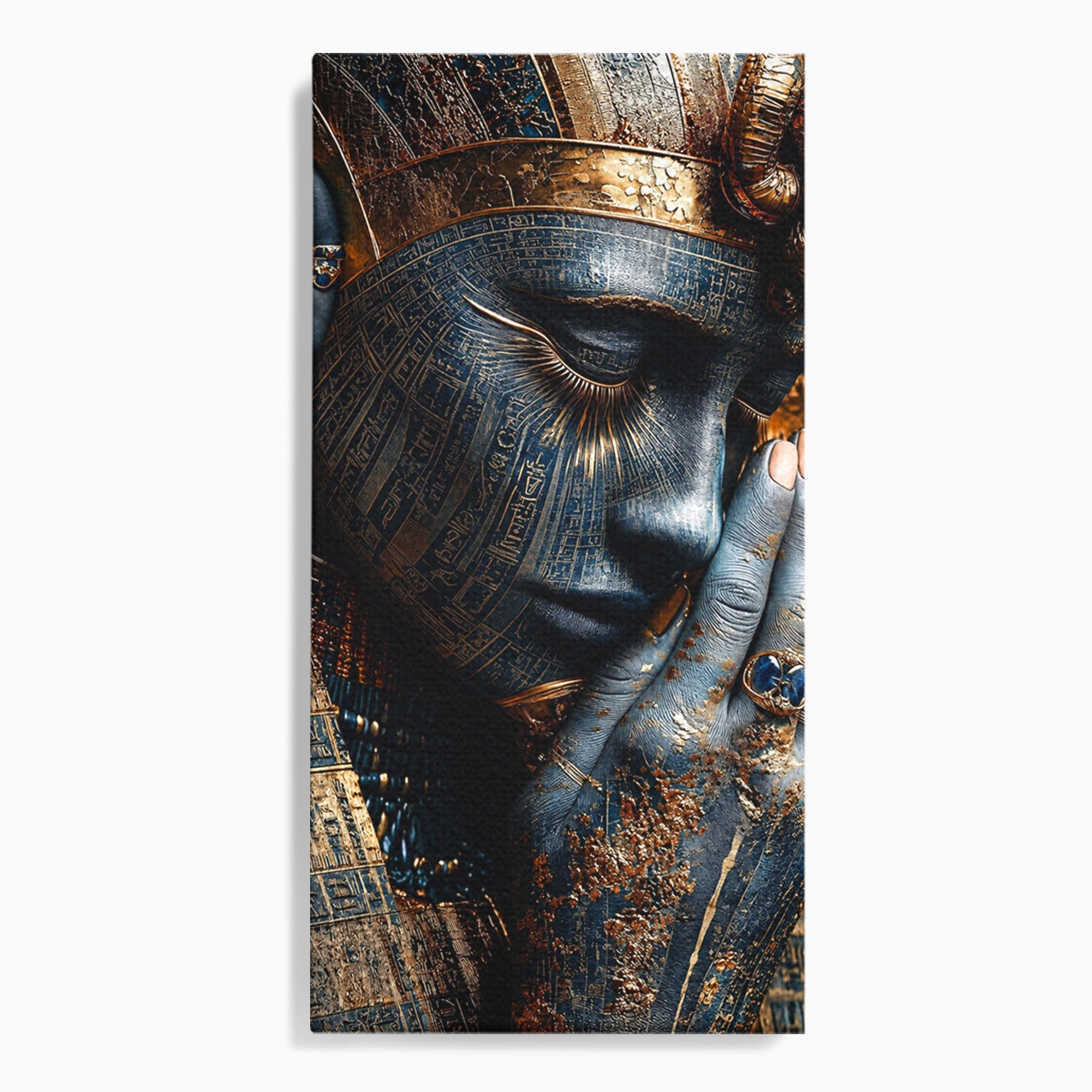 Tablou Canvas Premium LuxCanva® T1058, Misterul Faraonului, Egipt, Regina, Antichitate, Portret, Dormitor, Culori Vibrante