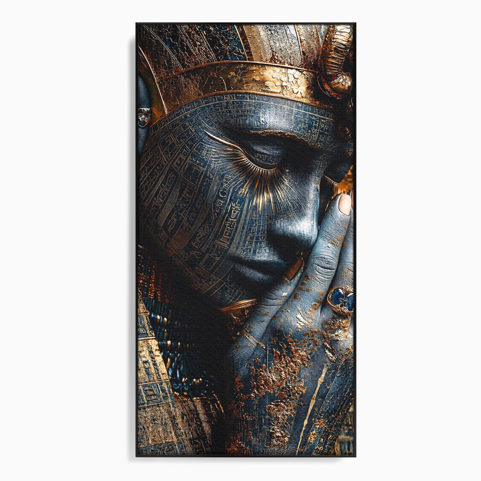 Tablou Canvas Premium LuxCanva® T1058, Misterul Faraonului, Egipt, Regina, Antichitate, Portret, Dormitor, Culori Vibrante