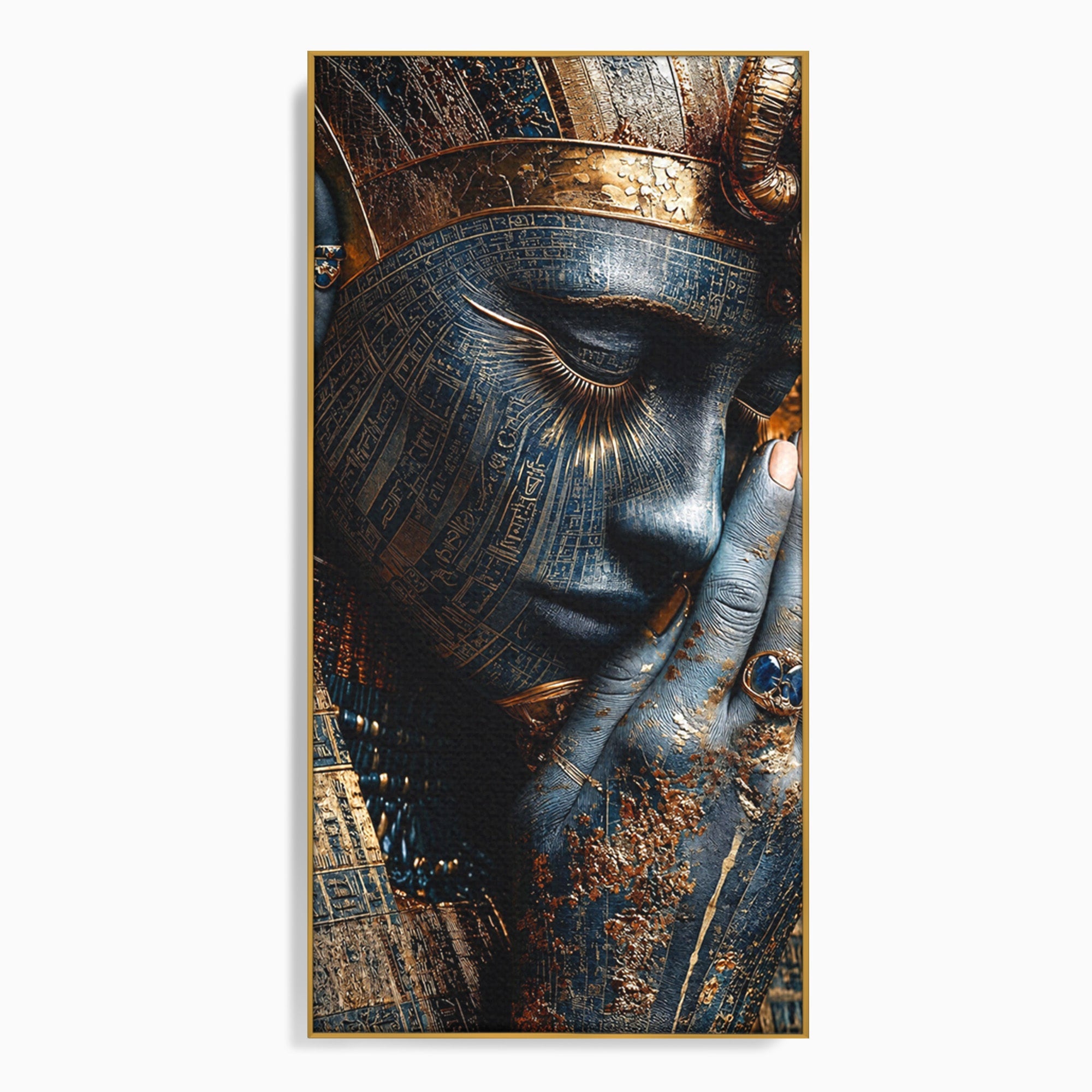 Tablou Canvas Premium LuxCanva® T1058, Misterul Faraonului, Egipt, Regina, Antichitate, Portret, Dormitor, Culori Vibrante