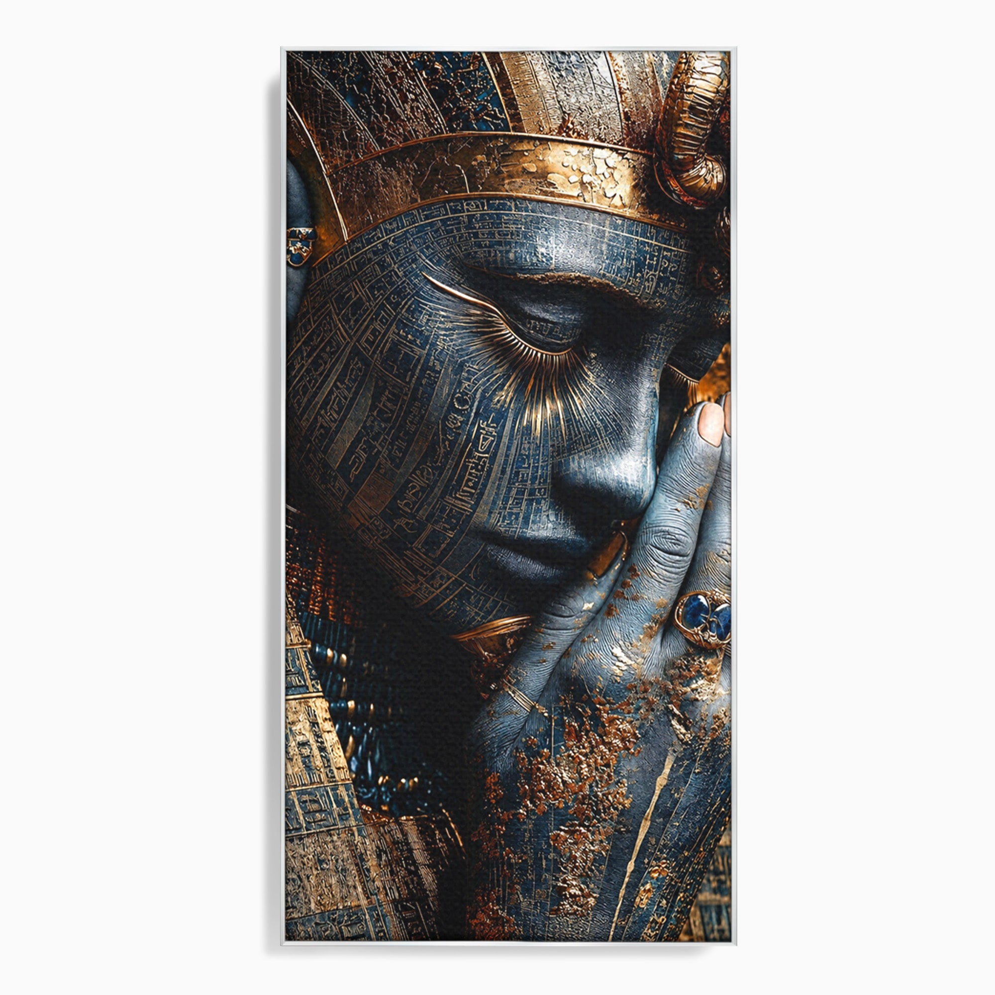 Tablou Canvas Premium LuxCanva® T1058, Misterul Faraonului, Egipt, Regina, Antichitate, Portret, Dormitor, Culori Vibrante