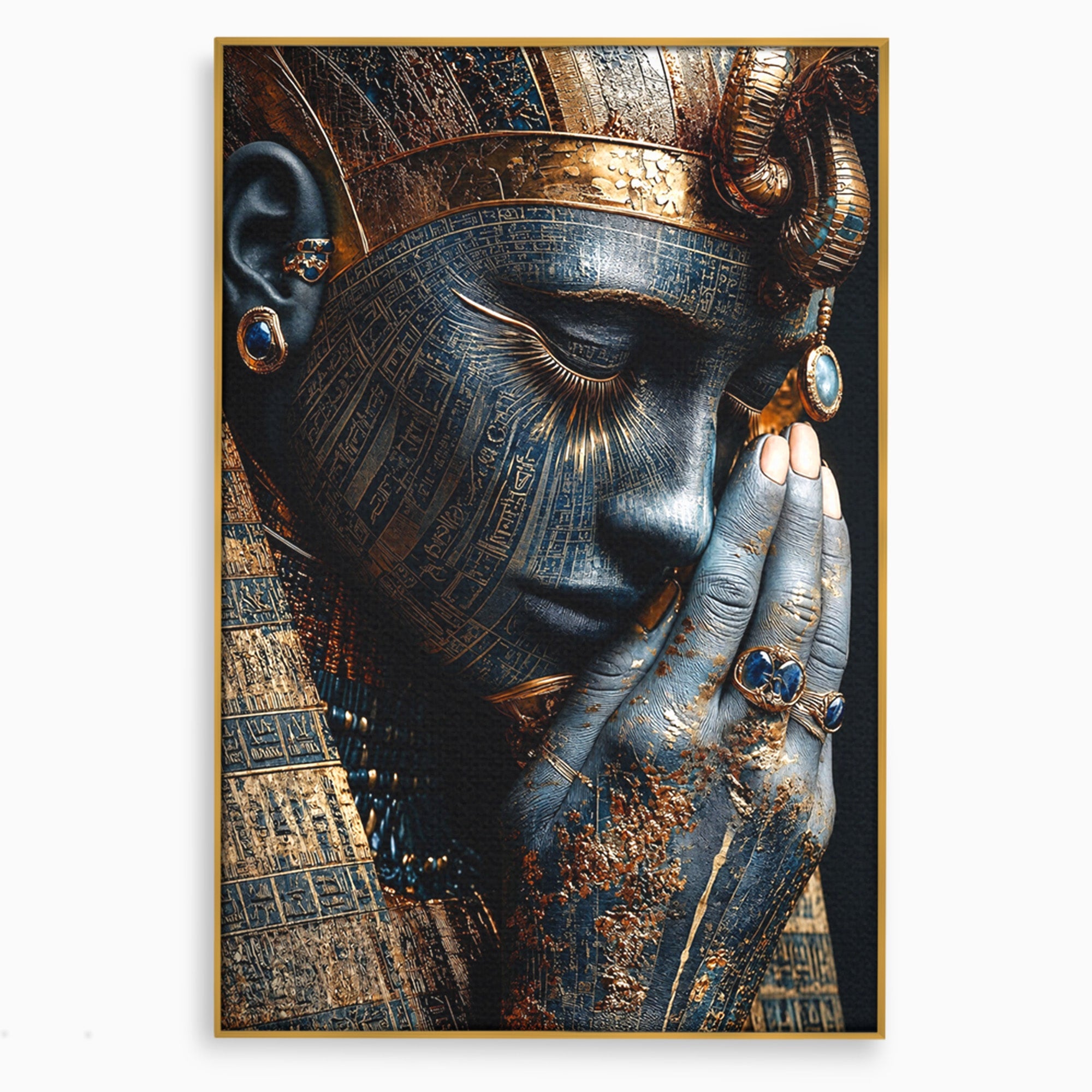 Tablou Canvas Premium LuxCanva® T1058, Misterul Faraonului, Egipt, Regina, Antichitate, Portret, Dormitor, Culori Vibrante