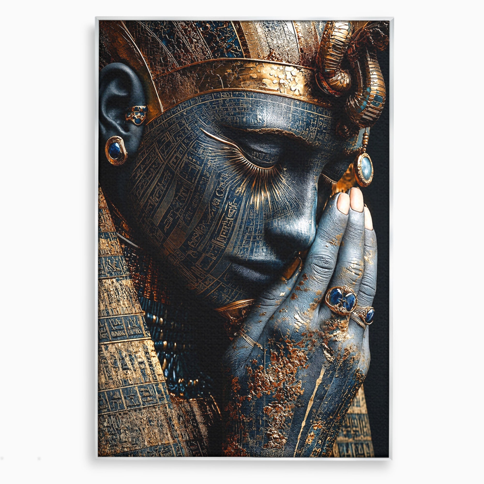 Tablou Canvas Premium LuxCanva® T1058, Misterul Faraonului, Egipt, Regina, Antichitate, Portret, Dormitor, Culori Vibrante