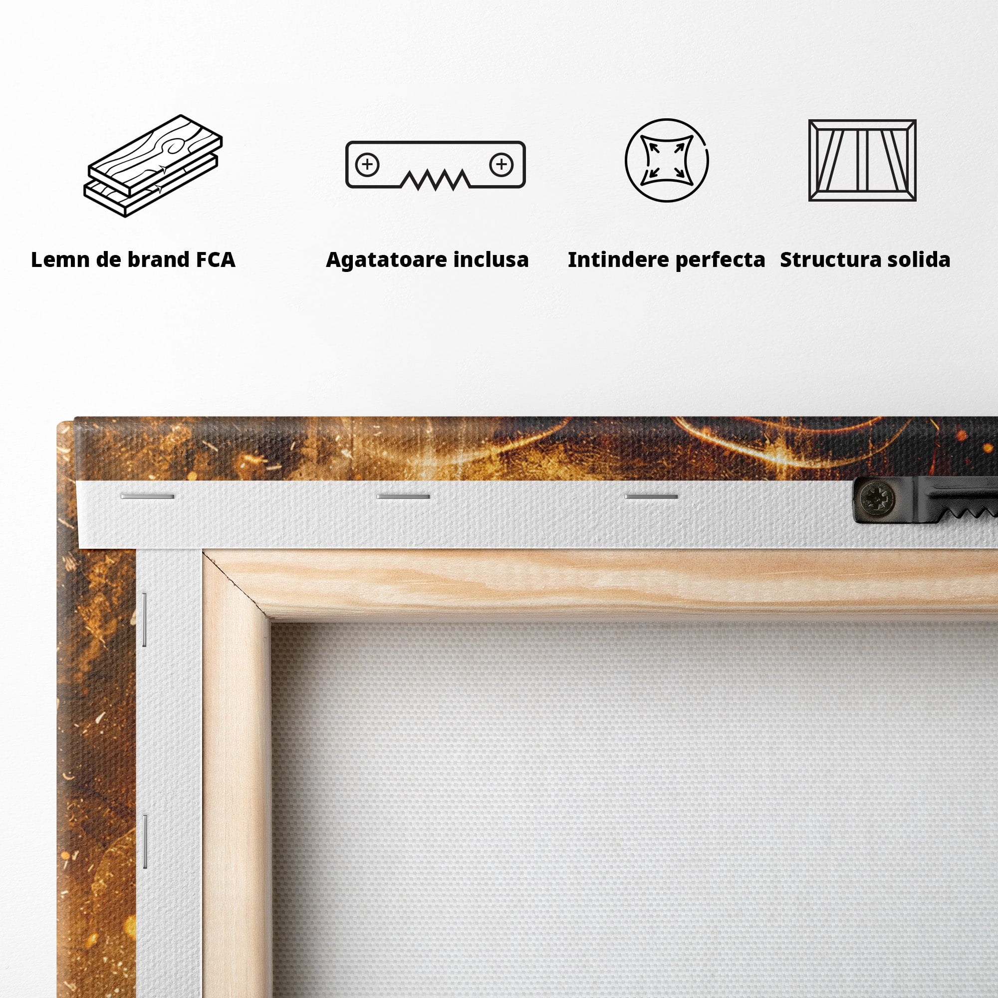 Tablou Canvas Premium LuxCanva® T1060, Fata Faraonului Auriu, Faraon, Egipt, Antic, Mister, Birou, Culori Vibrante
