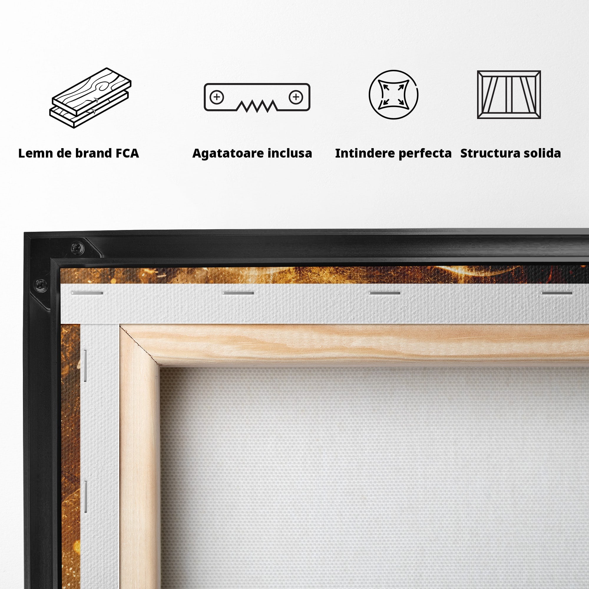 Tablou Canvas Premium LuxCanva® T1060, Fata Faraonului Auriu, Faraon, Egipt, Antic, Mister, Birou, Culori Vibrante