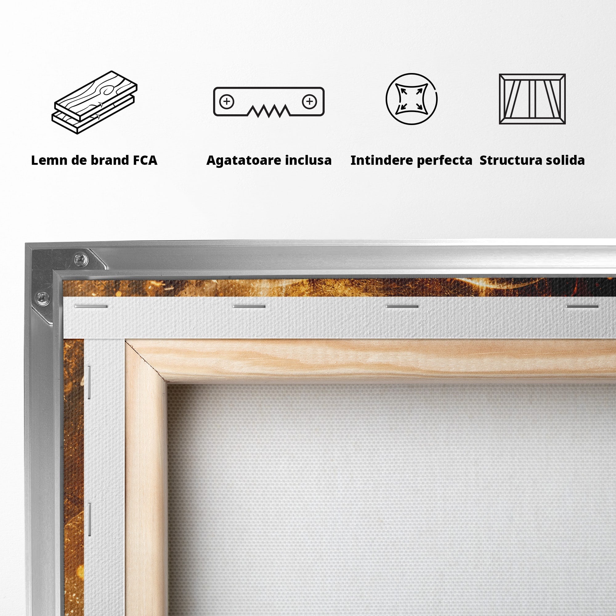 Tablou Canvas Premium LuxCanva® T1060, Fata Faraonului Auriu, Faraon, Egipt, Antic, Mister, Birou, Culori Vibrante