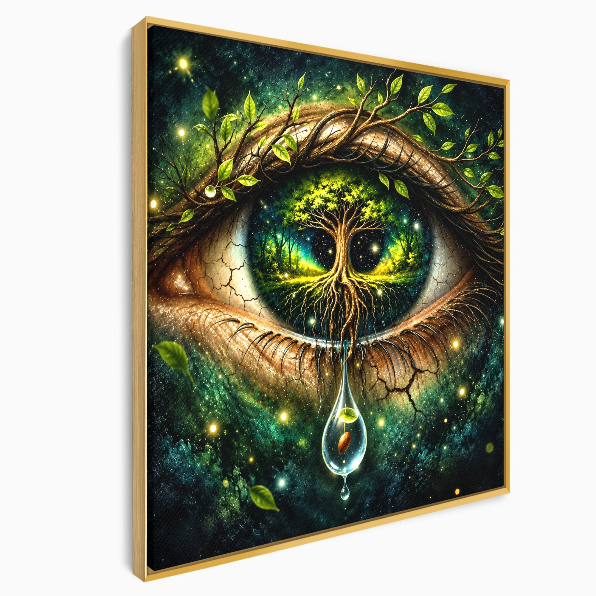 Tablou Canvas Premium LuxCanva® U1000, Ochiul Naturii, Ochi, Copac, Natura, Mistic, Living, Culori Vibrante