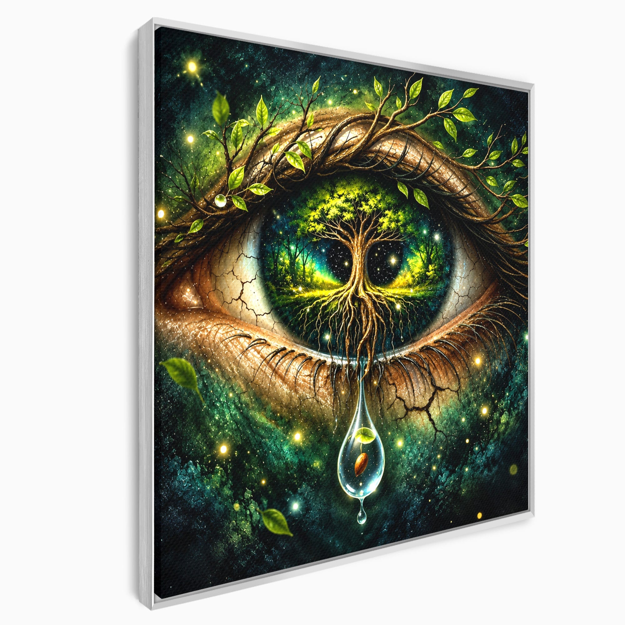 Tablou Canvas Premium LuxCanva® U1000, Ochiul Naturii, Ochi, Copac, Natura, Mistic, Living, Culori Vibrante