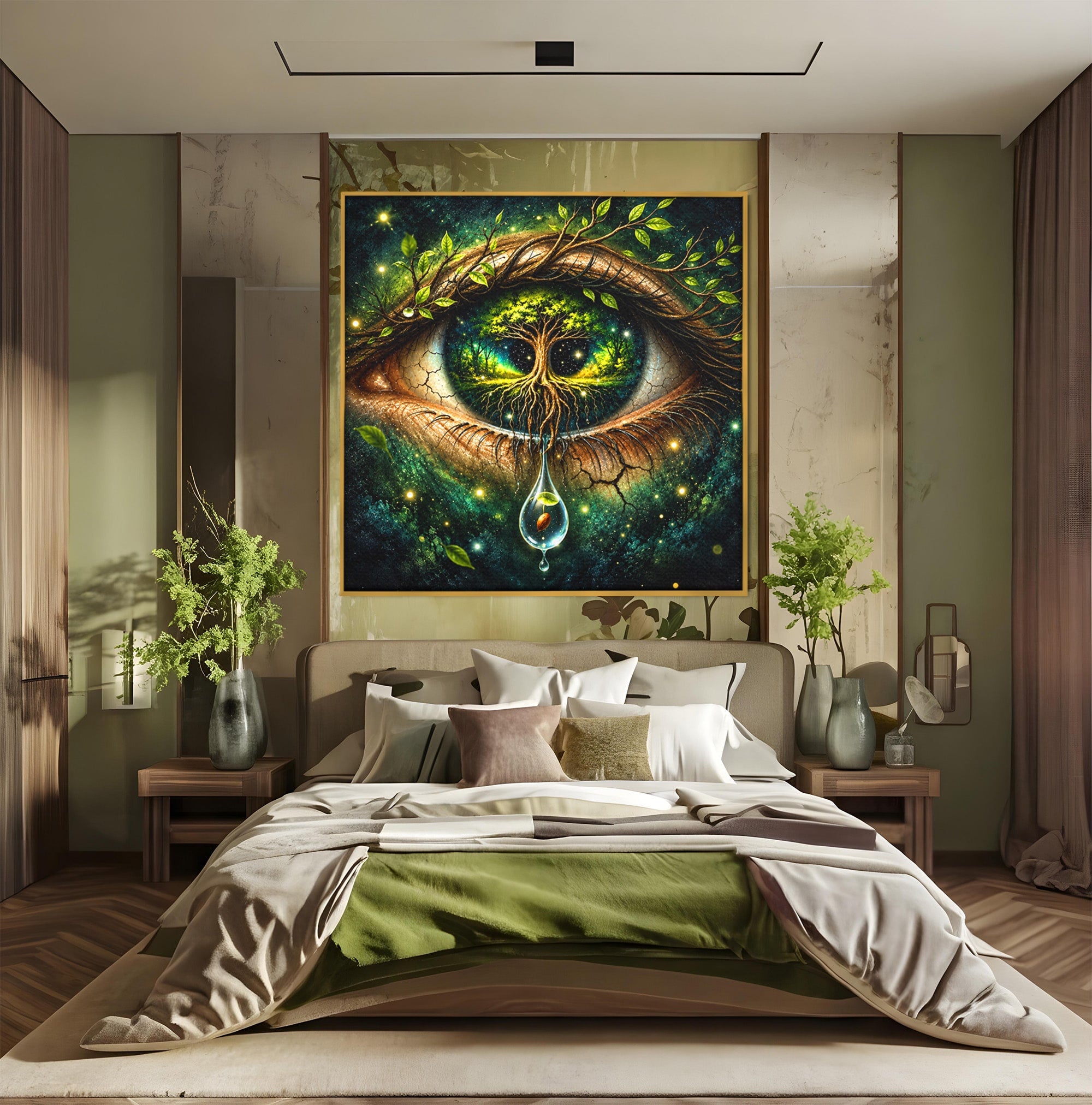 Tablou Canvas Premium LuxCanva® U1000, Ochiul Naturii, Ochi, Copac, Natura, Mistic, Living, Culori Vibrante