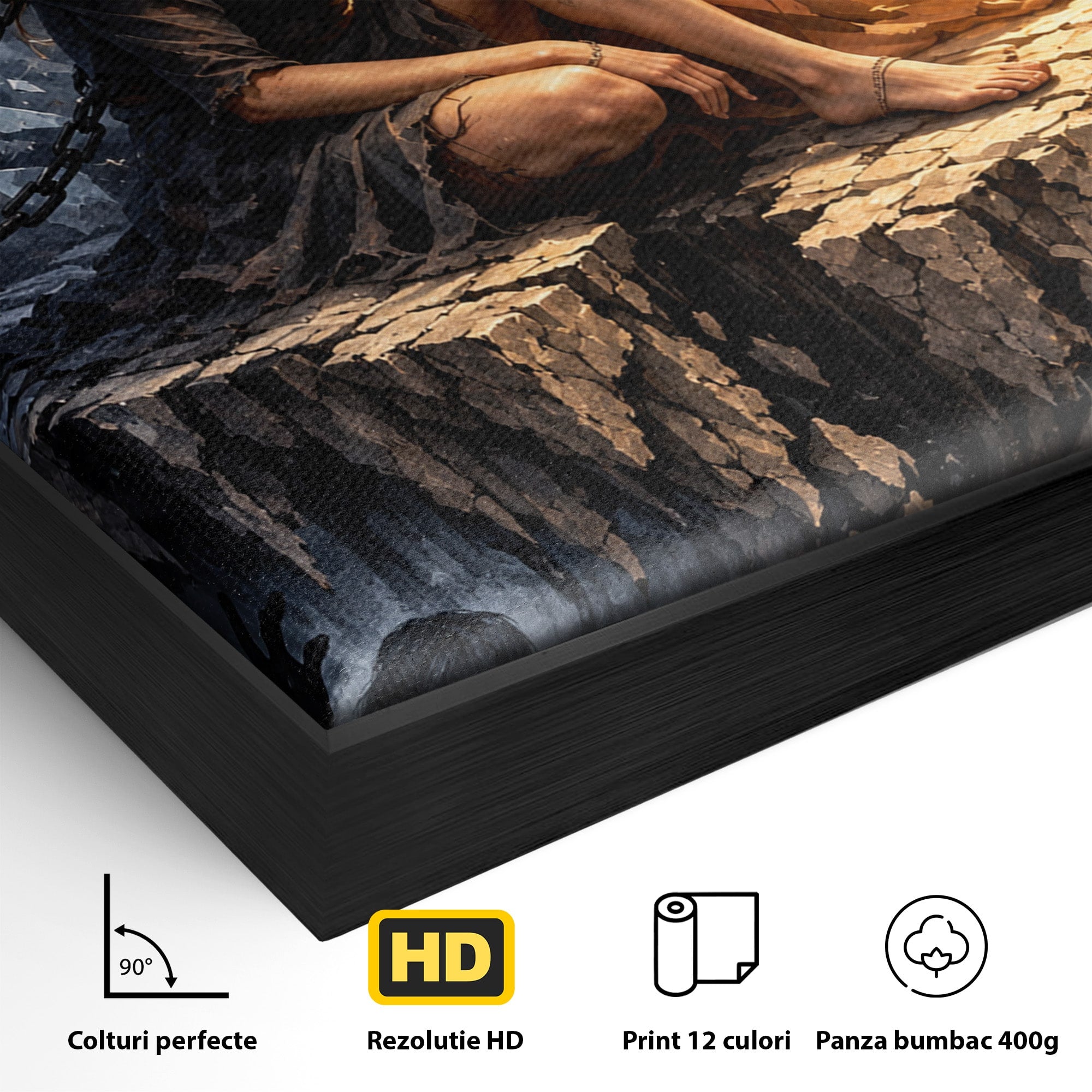 Tablou Canvas Premium LuxCanva® U1003, Reflectii Interioare, Reflectie, Fantezie, Emotii, Inger, Living, Culori Vibrante