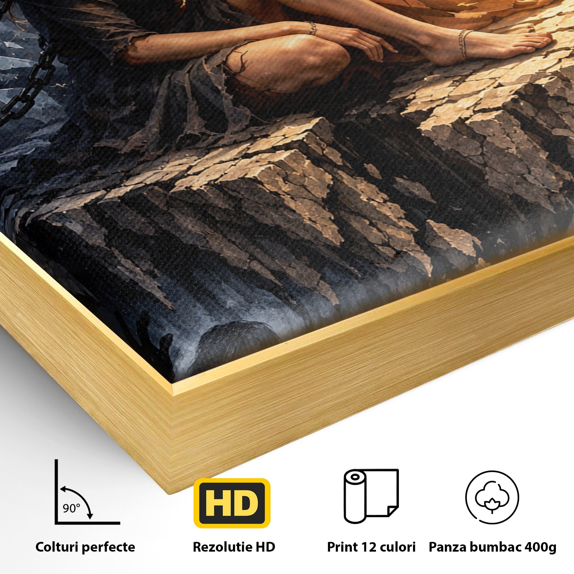 Tablou Canvas Premium LuxCanva® U1003, Reflectii Interioare, Reflectie, Fantezie, Emotii, Inger, Living, Culori Vibrante