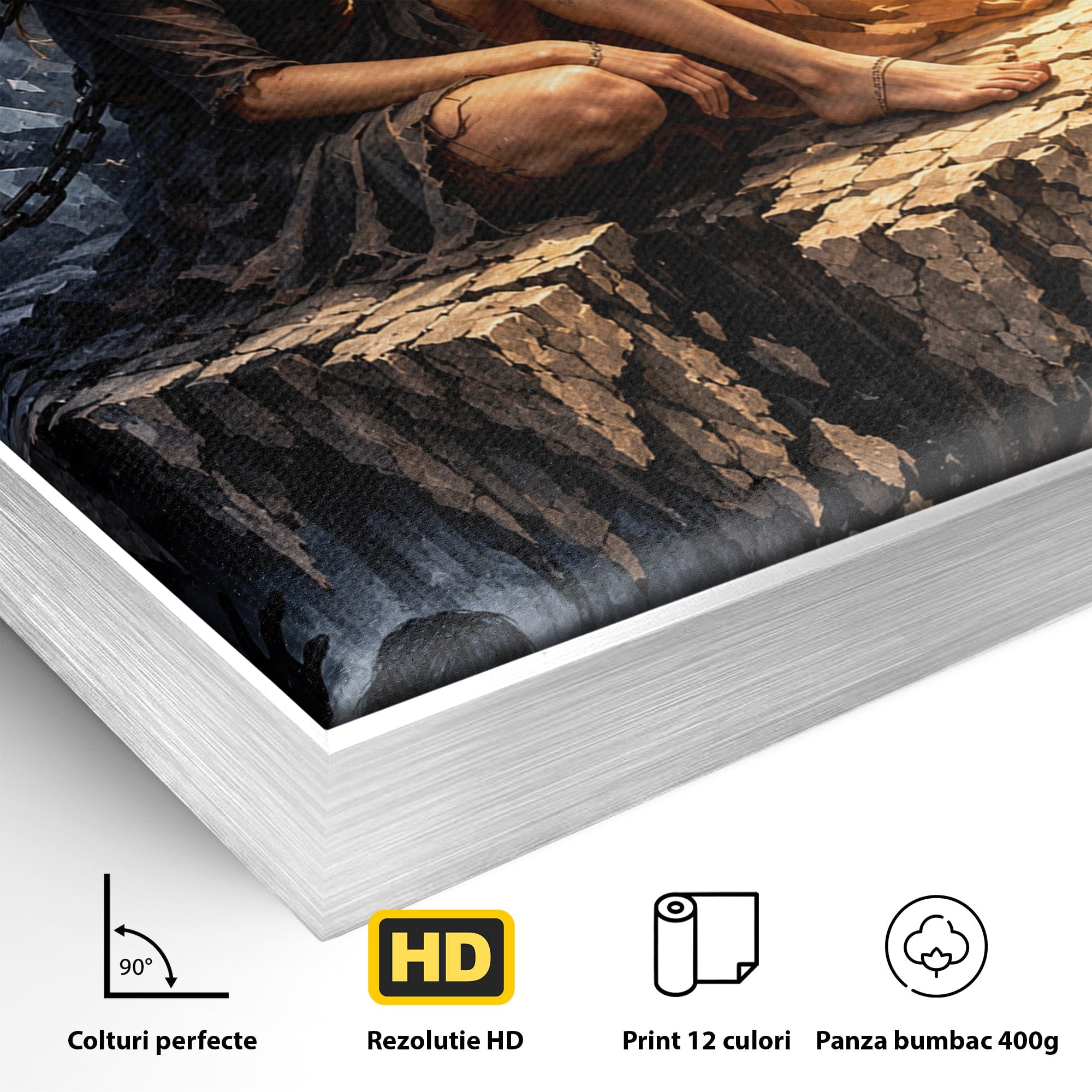 Tablou Canvas Premium LuxCanva® U1003, Reflectii Interioare, Reflectie, Fantezie, Emotii, Inger, Living, Culori Vibrante
