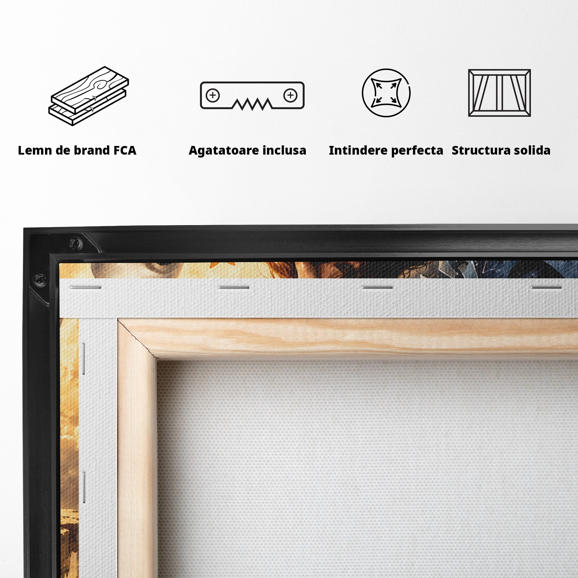 Tablou Canvas Premium LuxCanva® U1003, Reflectii Interioare, Reflectie, Fantezie, Emotii, Inger, Living, Culori Vibrante