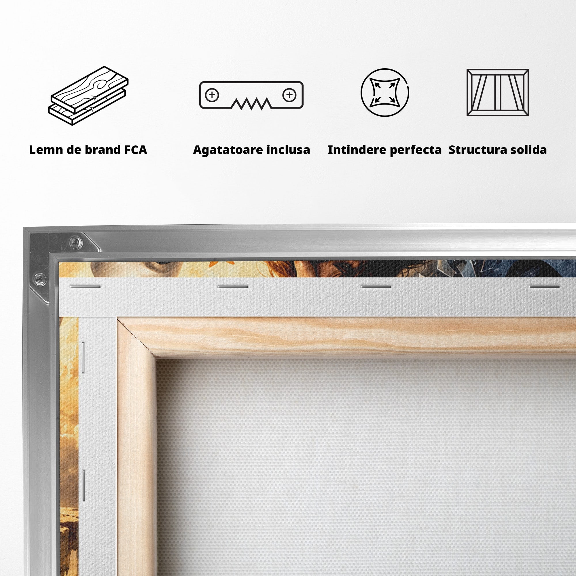 Tablou Canvas Premium LuxCanva® U1003, Reflectii Interioare, Reflectie, Fantezie, Emotii, Inger, Living, Culori Vibrante
