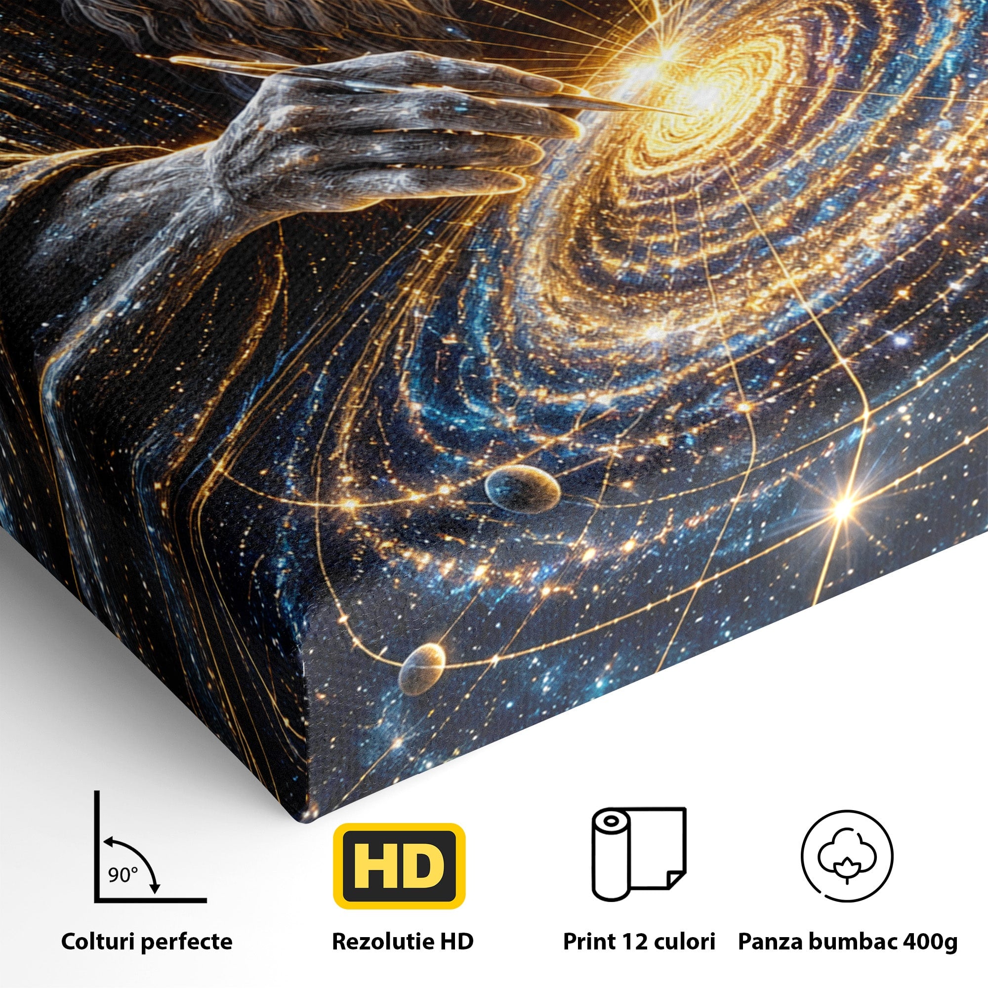 Tablou Canvas Premium LuxCanva® U1004, Creatorul Universului, Univers, Creator, Spatiu, Misticism, Living, Culori Vibrante