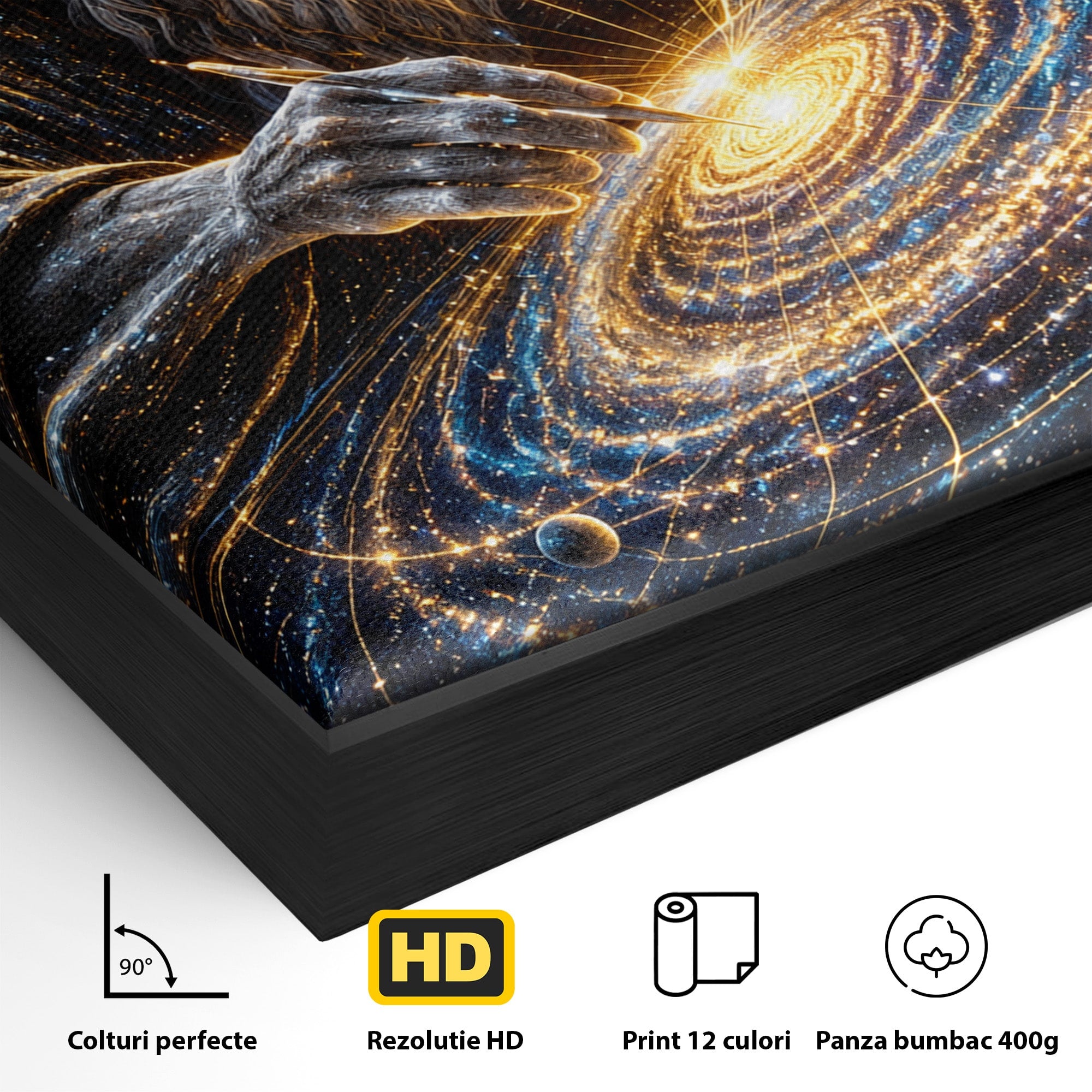Tablou Canvas Premium LuxCanva® U1004, Creatorul Universului, Univers, Creator, Spatiu, Misticism, Living, Culori Vibrante