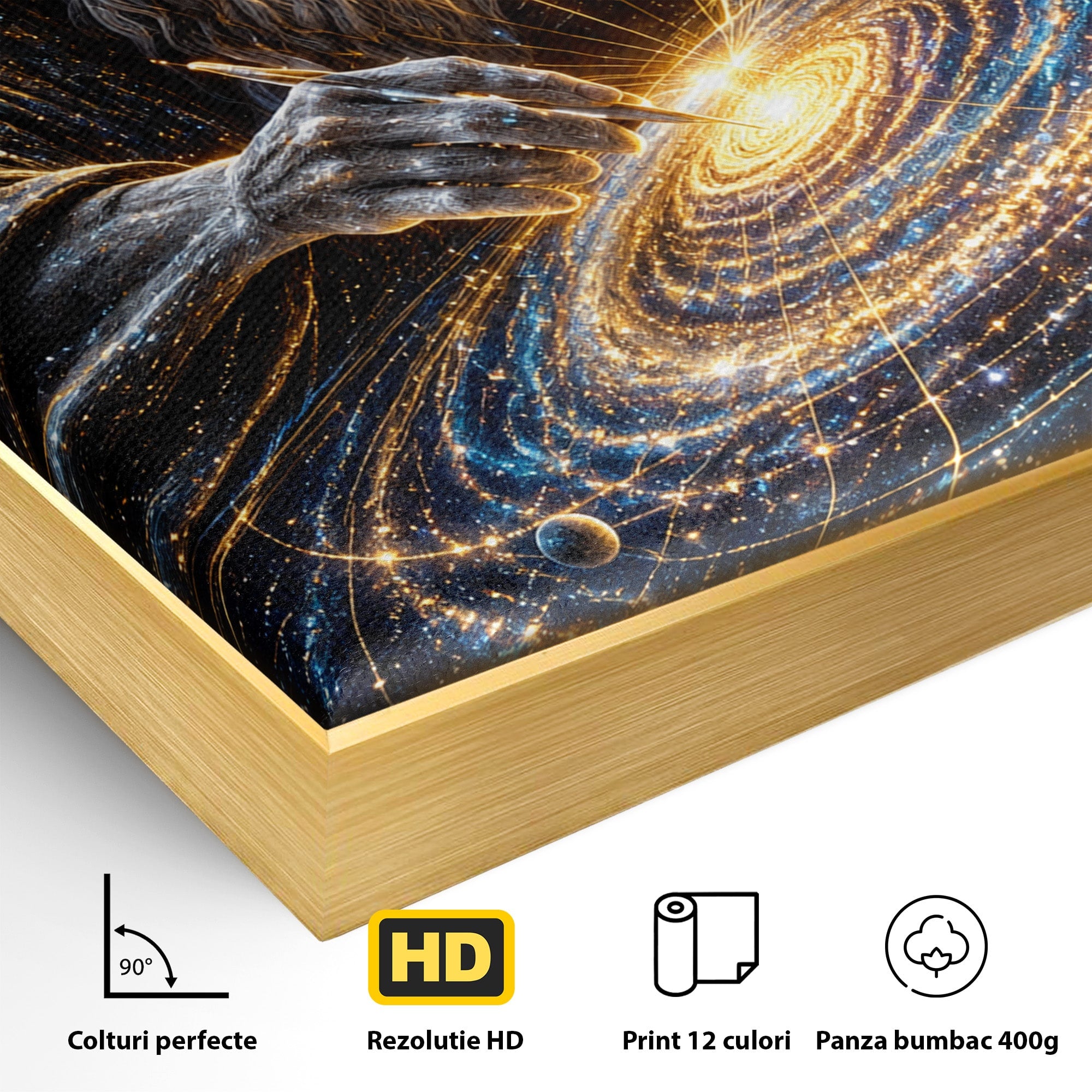 Tablou Canvas Premium LuxCanva® U1004, Creatorul Universului, Univers, Creator, Spatiu, Misticism, Living, Culori Vibrante